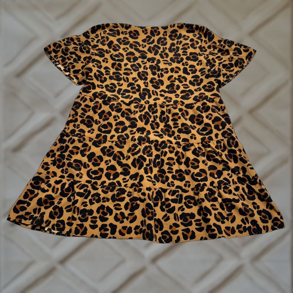 Vintage Show Me Your Mumu Vakkey Leopard Tiered Mini Shift Dress Womens Medium Brown Size XXL / US 16-18 / IT 52-54 - 1 Thumbnail