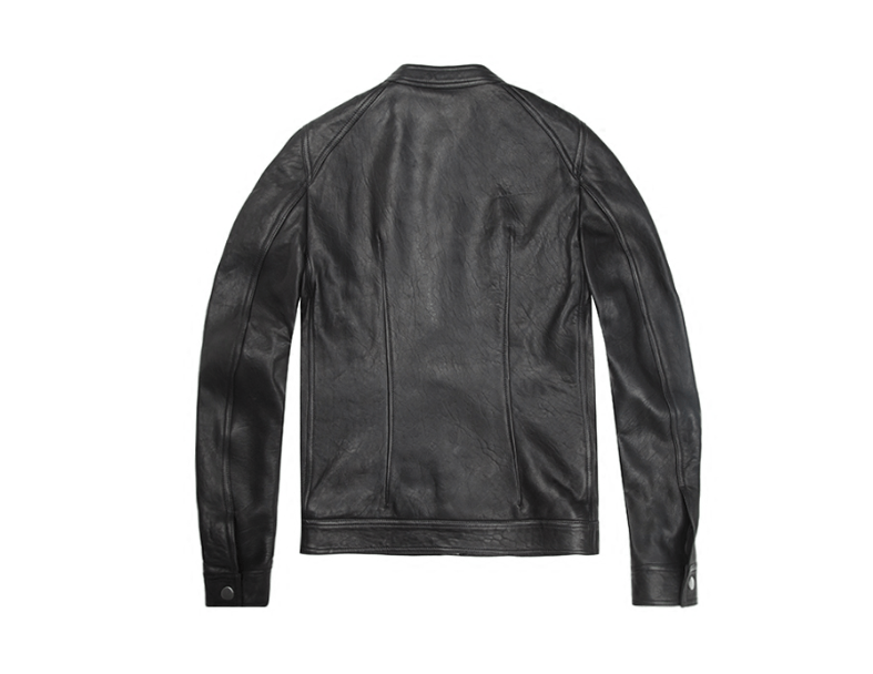 Rick Owens Rick Owens Men's Black Slim Fit Leather Jacket Size US S / EU 44-46 / 1 - 5 Thumbnail