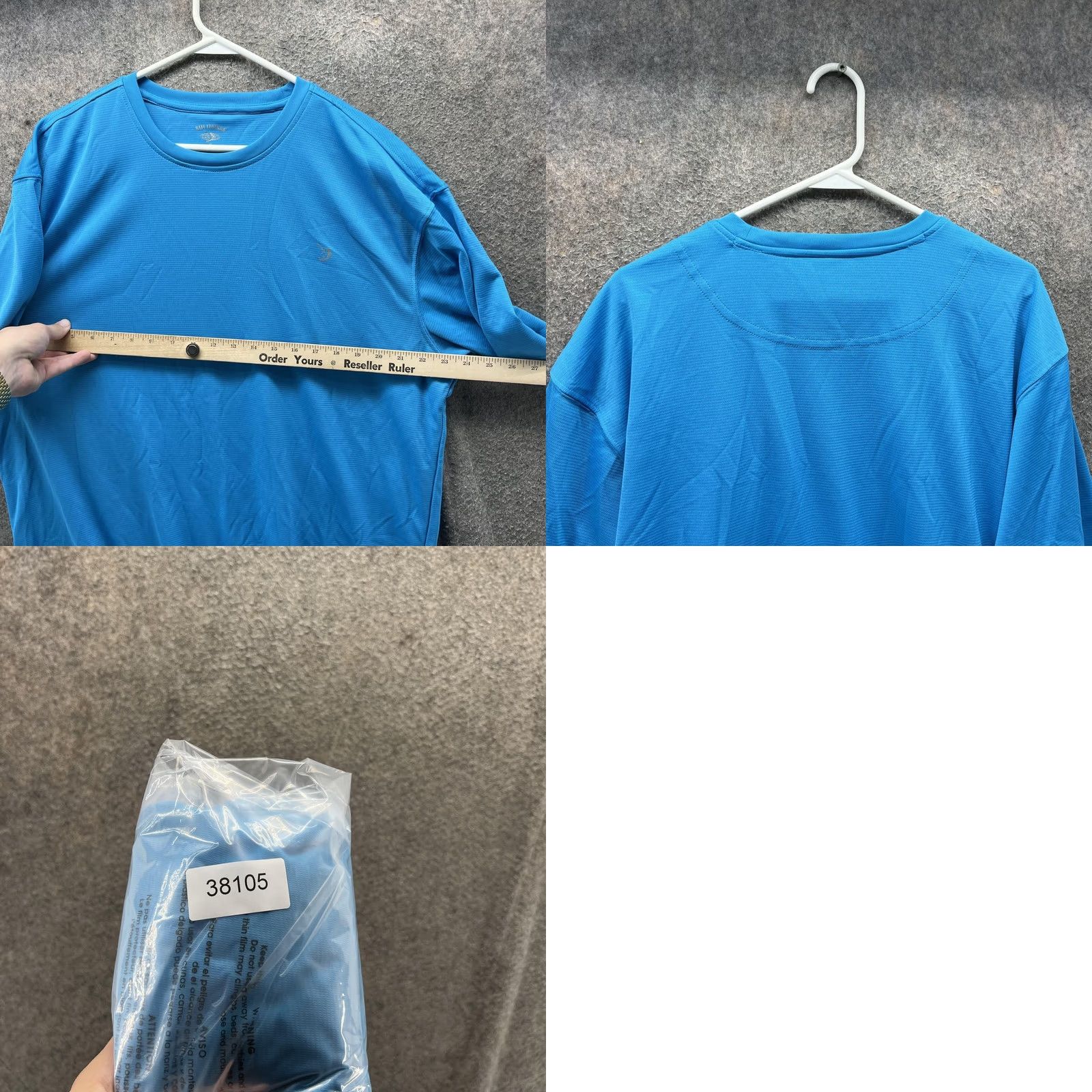 Vintage Reel Legends Shirt Mens XL Blue Performance Short Sleeve Fishing Activewear Size US XL / EU 56 / 4 - 8 Thumbnail