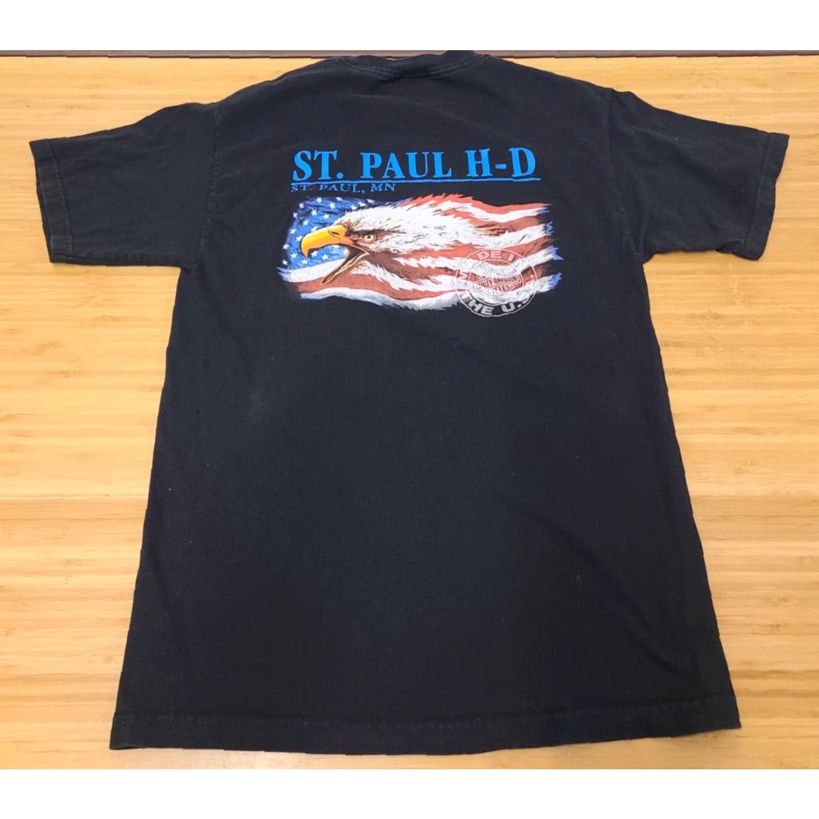 Harley Davidson Harley-Davidson Shirt Men XL Black Double-Sided Logo Graphic Print Minneapolis St. Paul 2010-2019 Limited Edition City Motorcycle Tee Size US L / EU 52-54 / 3 - 5 Thumbnail