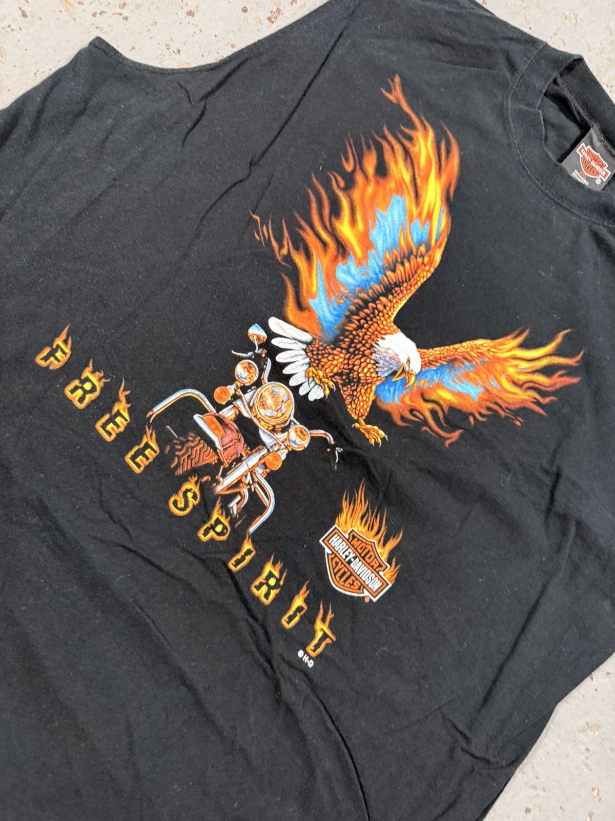 Vintage Vintage Harley Davidson Flaming Eagle Cutoff Size US XXL / EU 58 / 5 - 2 Thumbnail