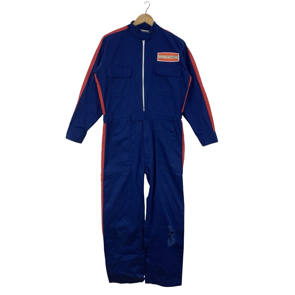 Vintage Vintage BRIDGESTONE RACING MOTOR Sports Workwear Coverall Size US 36 / EU 52 - 1 Thumbnail