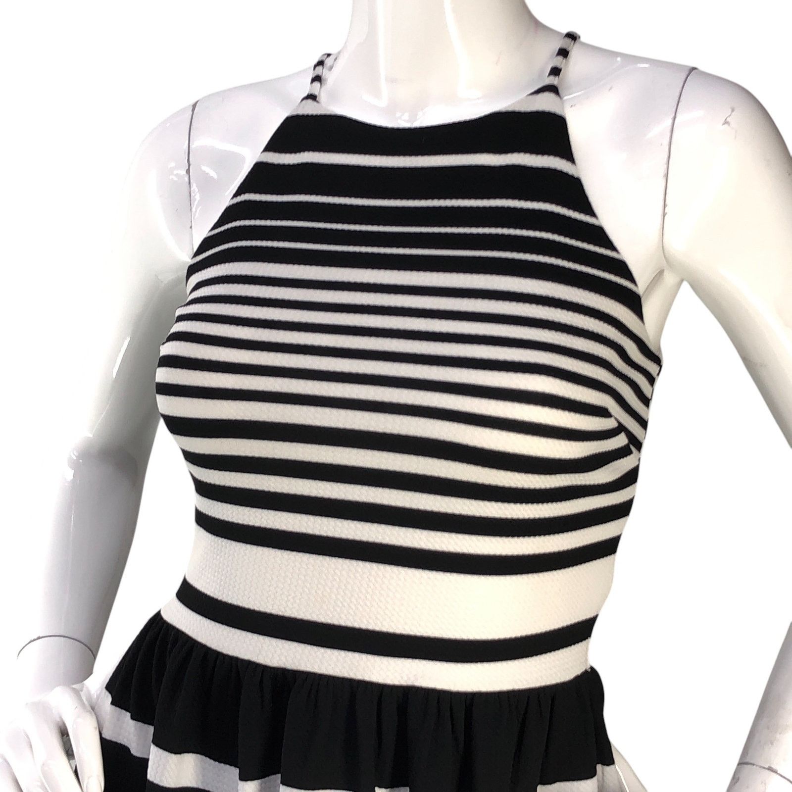 Saks Fifth Avenue Red Saks Fifth Avenue Size S Dress Halter Fit Flare Striped Size S / US 4 / IT 40 - 2 Thumbnail