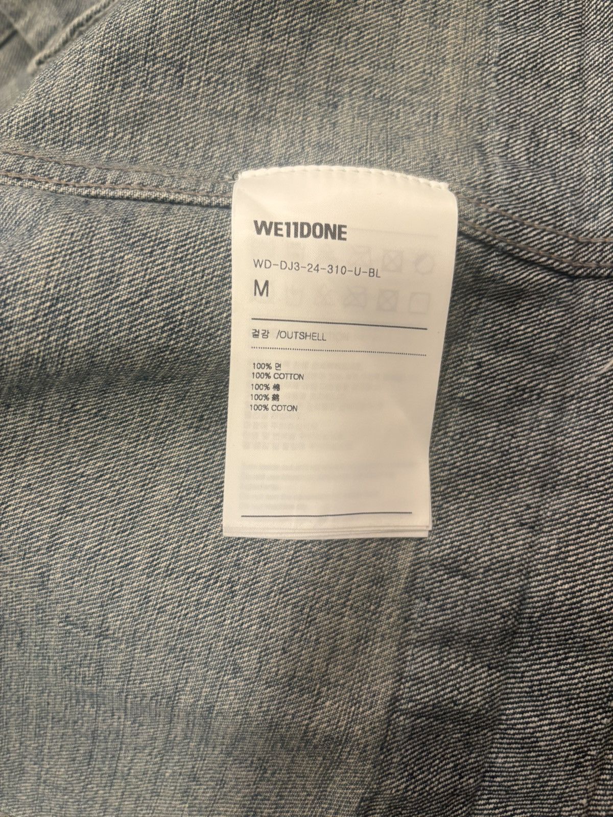 WE11DONE We11done Blue Distressed Denim Jacket Size US M / EU 48-50 / 2 - 5 Thumbnail