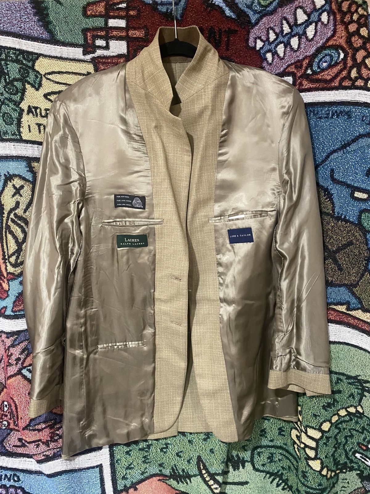 Lauren Ralph Lauren LAUREN RALPH LAUREN MEN'S BLAZER BEIGE / SPLIT TAIL Size 40L - 3 Thumbnail