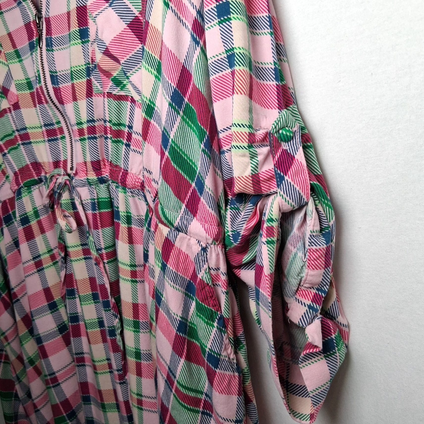 Torrid VINTAGE Torrid Dress Plaid Pattern Knit Zip V-Neck 3X 3/4 Sleeve Midi High Low Shirt Dress Women Plus Size XXL / US 16-18 / IT 52-54 - 7 Thumbnail