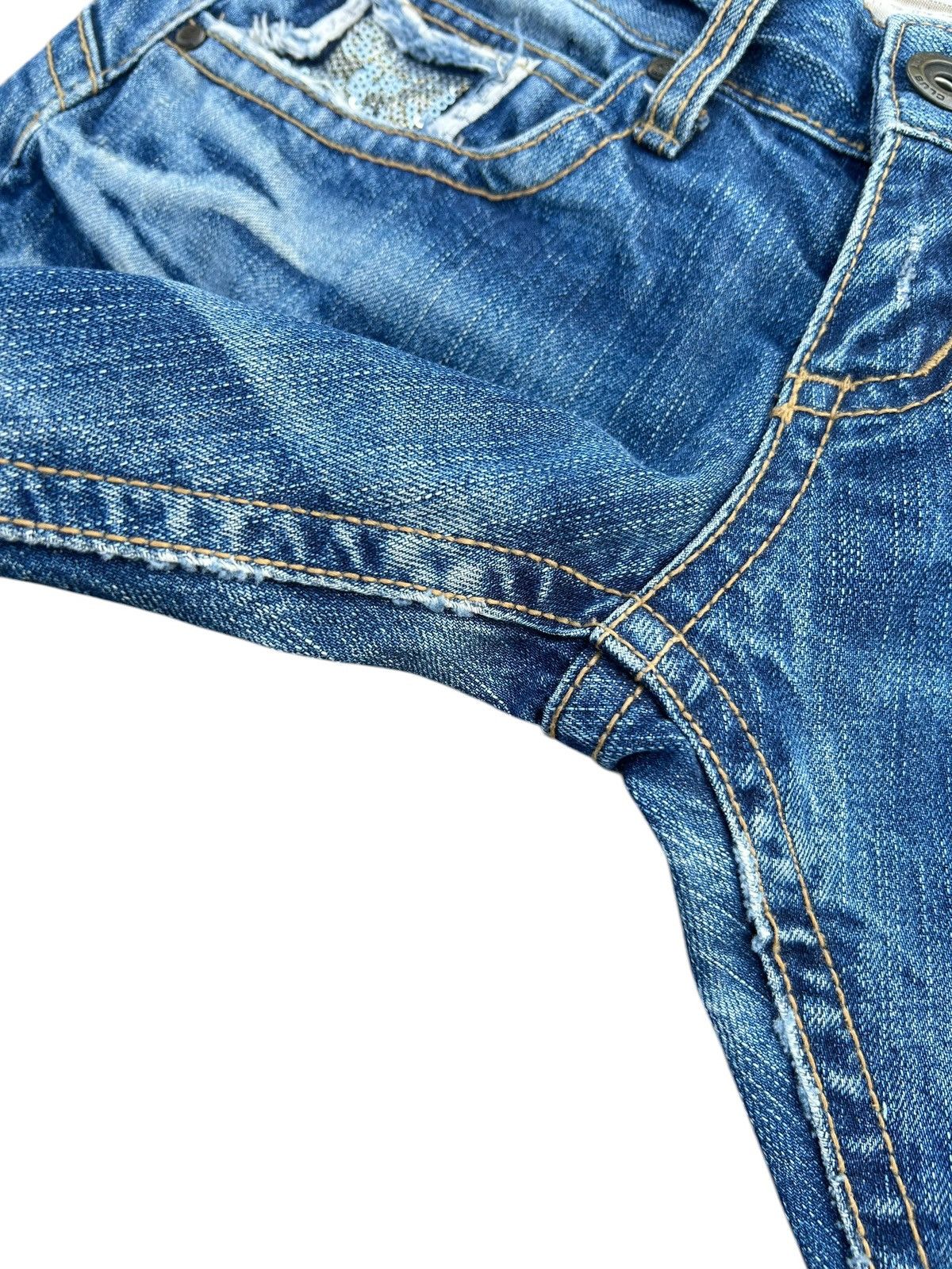 Kapital YOSHITOMO NARA LOLITA Exotic Vintage Distressed Denim Jeans Size US 30 / EU 46 - 10 Thumbnail