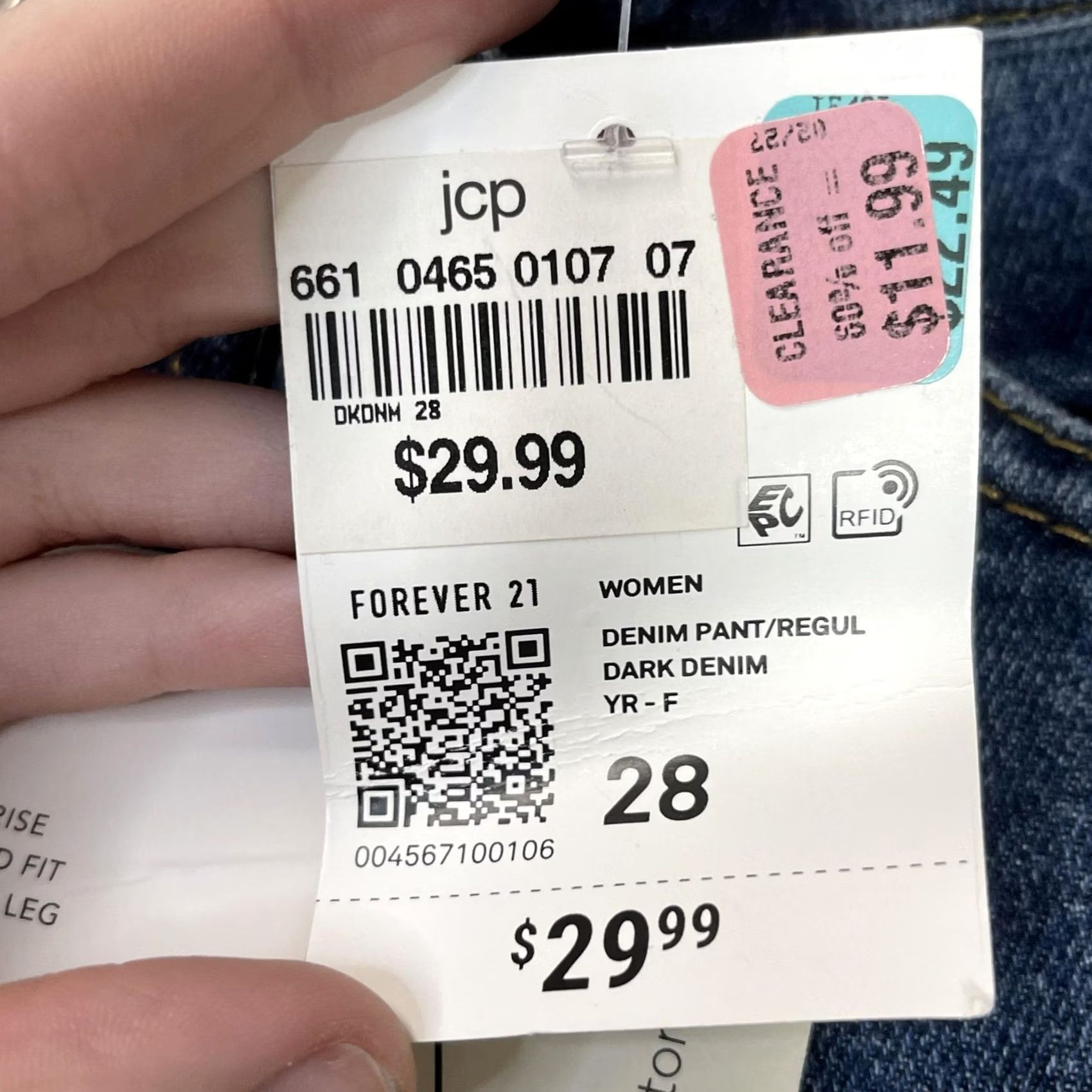 Forever 21 Forever 21 Premium Relaxed Tapered Jeans Womens 28 Blue High Rise Distressed Denim 5-Pocket Zip Fly Regular Rise 100% Cotton Jeans Womens Size 28" / US 6 / IT 42 - 4 Thumbnail