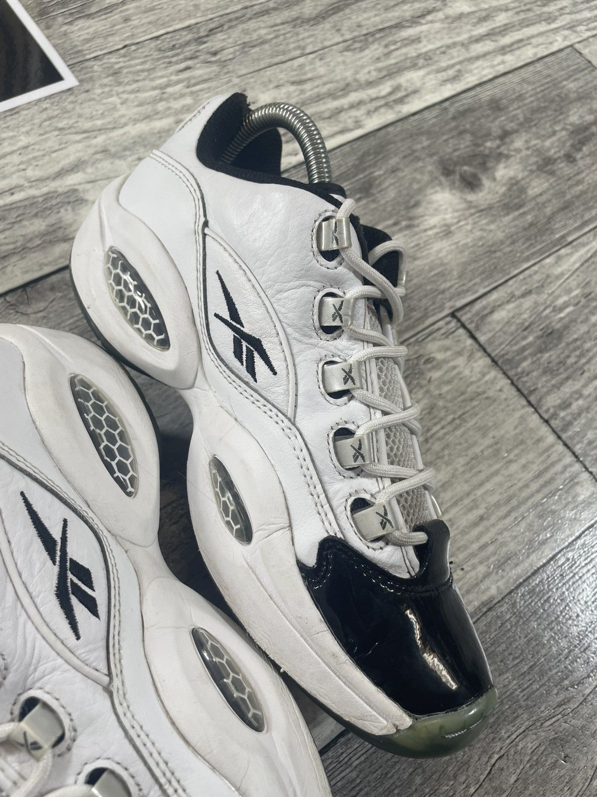 Reebok Rare Vintage Reebok Question Low Patent Blck White Size US 8 / EU 41 - 9 Thumbnail