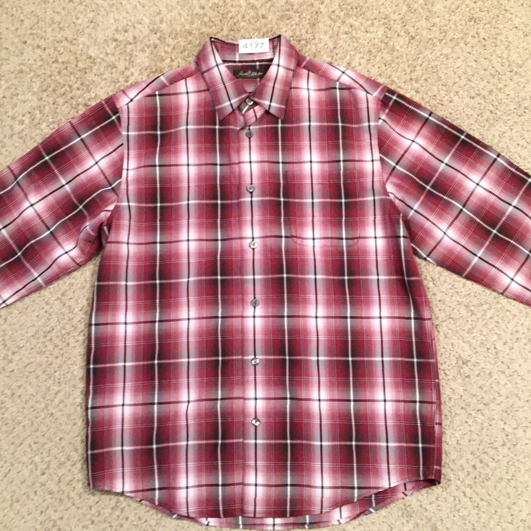 Vintage Paradise Collection Shirt Mens Medium Red Plaid Long Sleeve Button Up Size US M / EU 48-50 / 2 - 5 Thumbnail