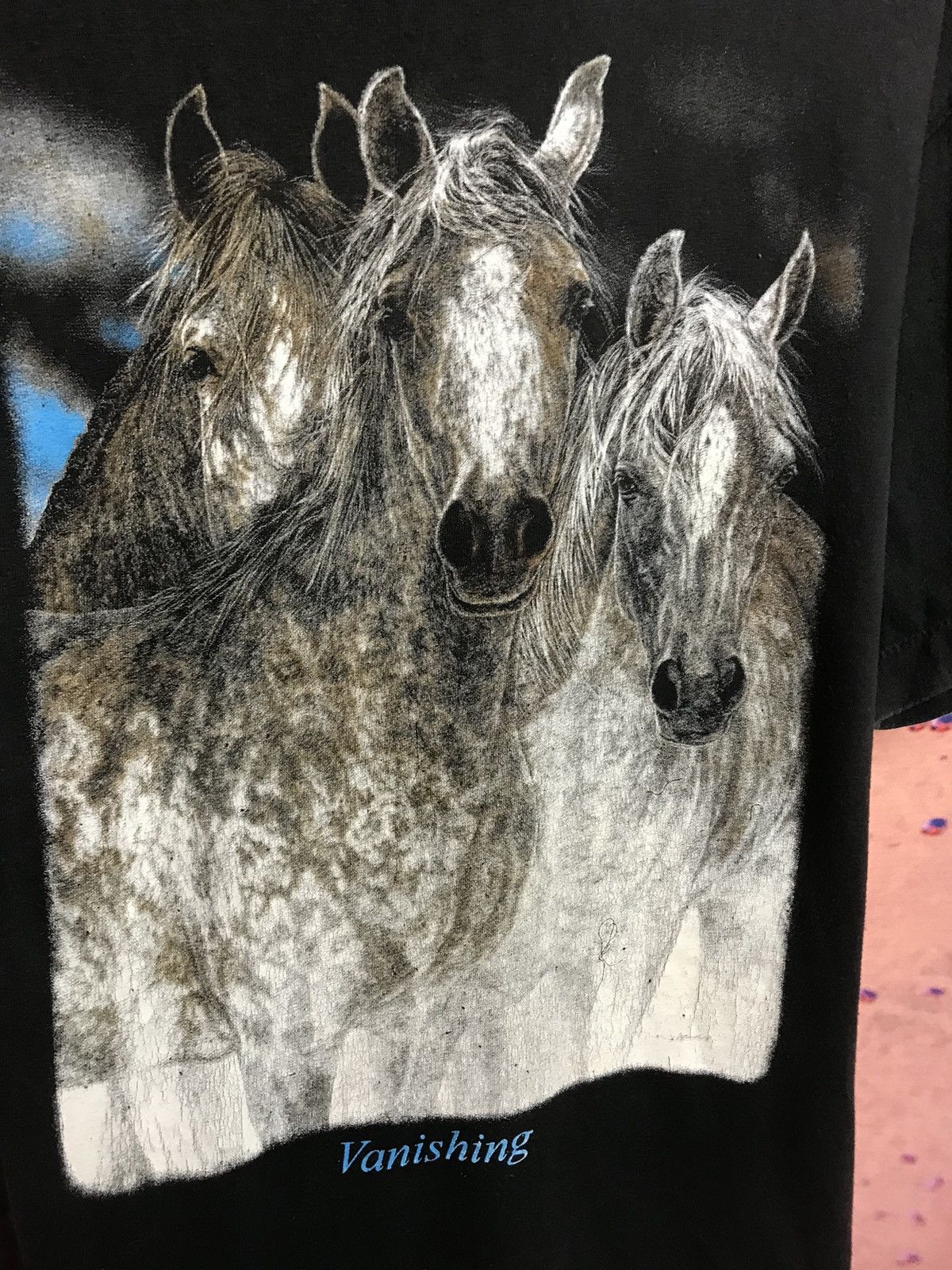 Vintage Vintage 90s Horses animal tee Vanishing Size US L / EU 52-54 / 3 - 3 Thumbnail