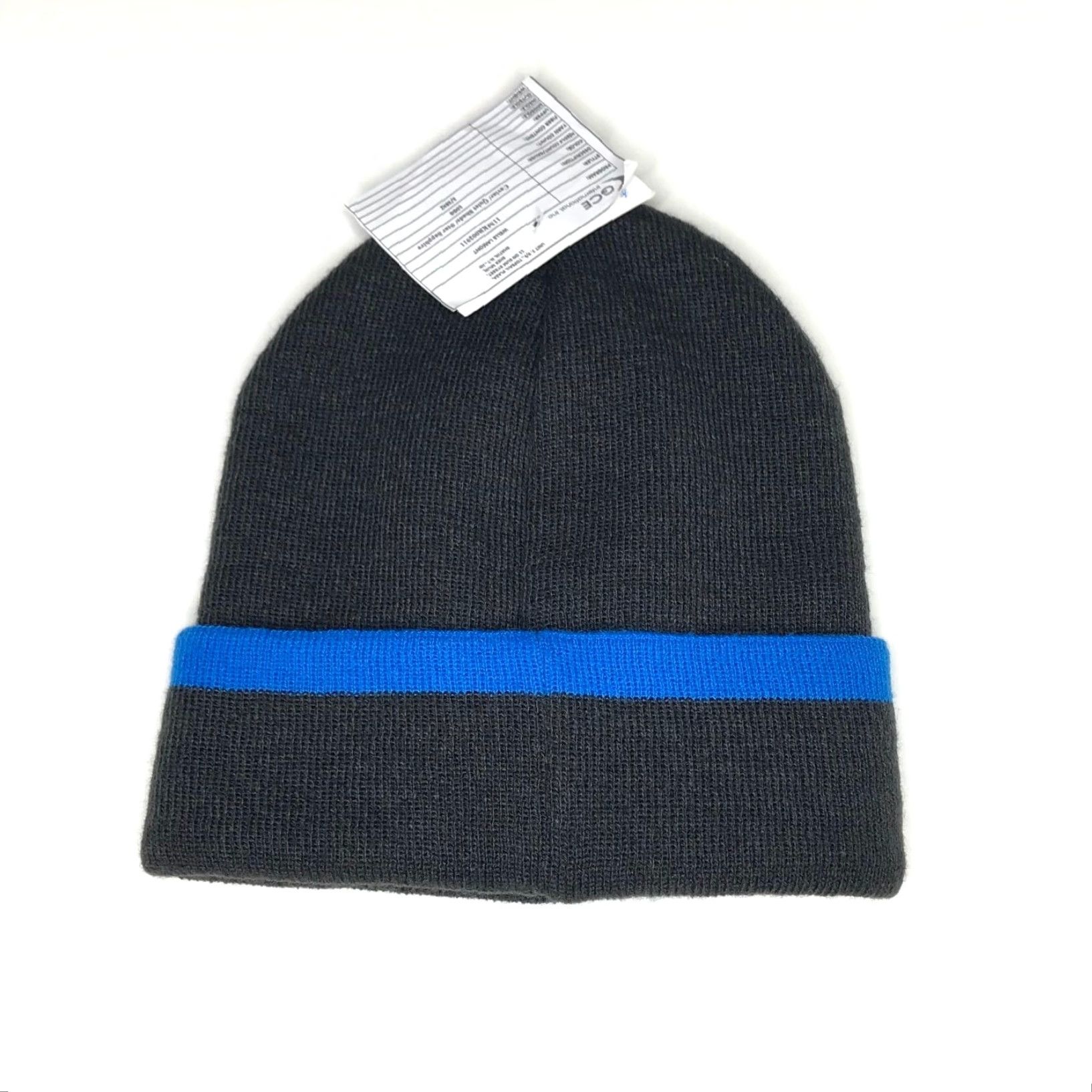 Vintage Wells Lamount Beanie Mens One Size Knit Hat Dark Gray Blue Knit Beanie Solid Wool Not Wool? Size ONE SIZE - 3 Thumbnail