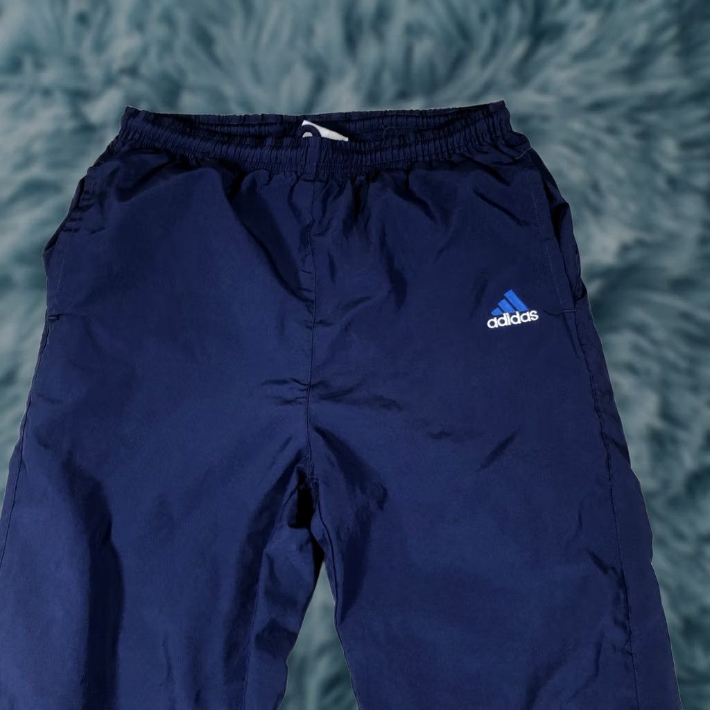 Adidas VINTAGE Adidas Blue Windbreaker Sweatpants Striped 90s Men's Small Pants Sweatpants Men XS? Size US 29 - 1 Thumbnail