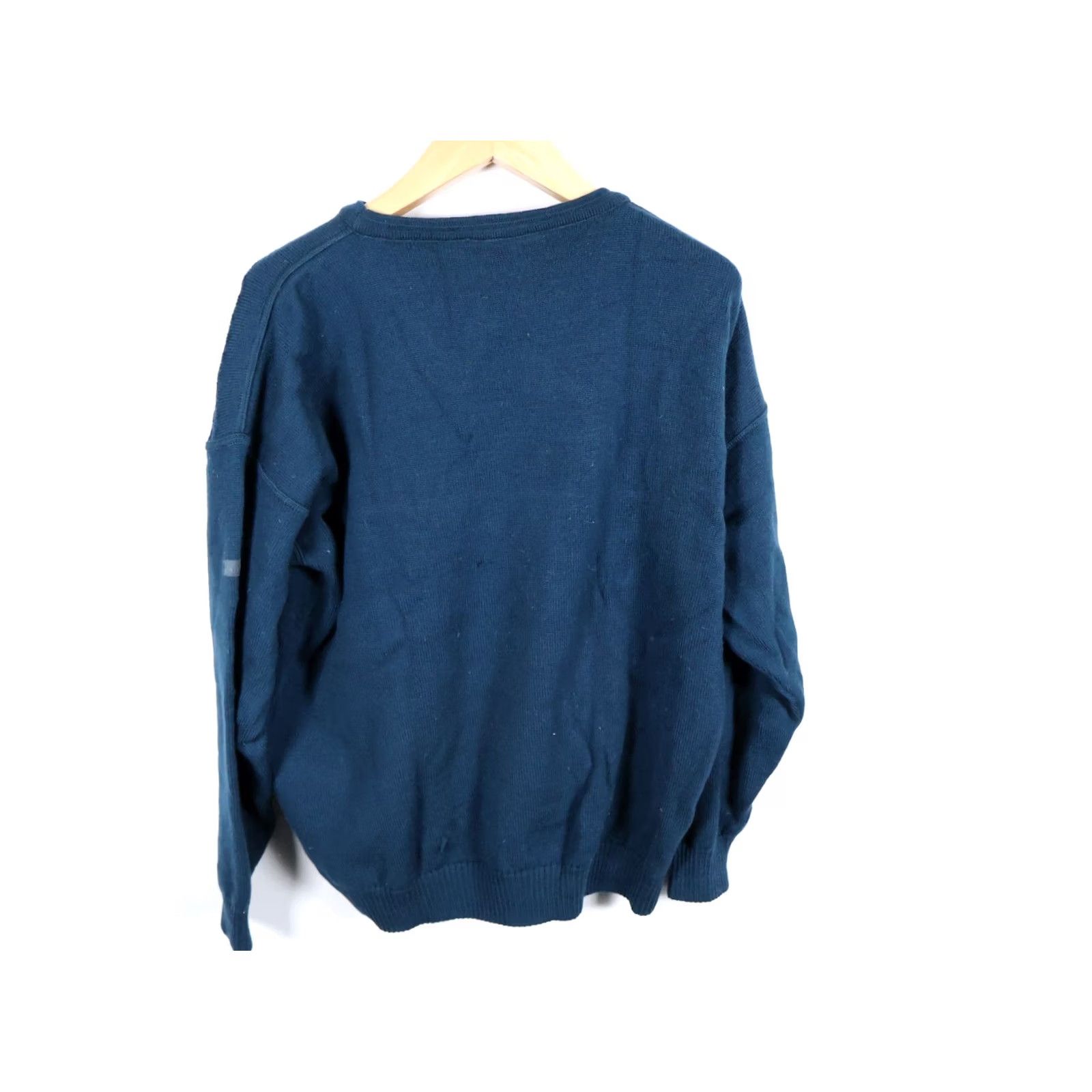 Vintage VINTAGE Club Tricot Wool Sweater Mens XL Blue Tribal Aztec Embroidered Ireland Made Size US XL / EU 56 / 4 - 2 Thumbnail