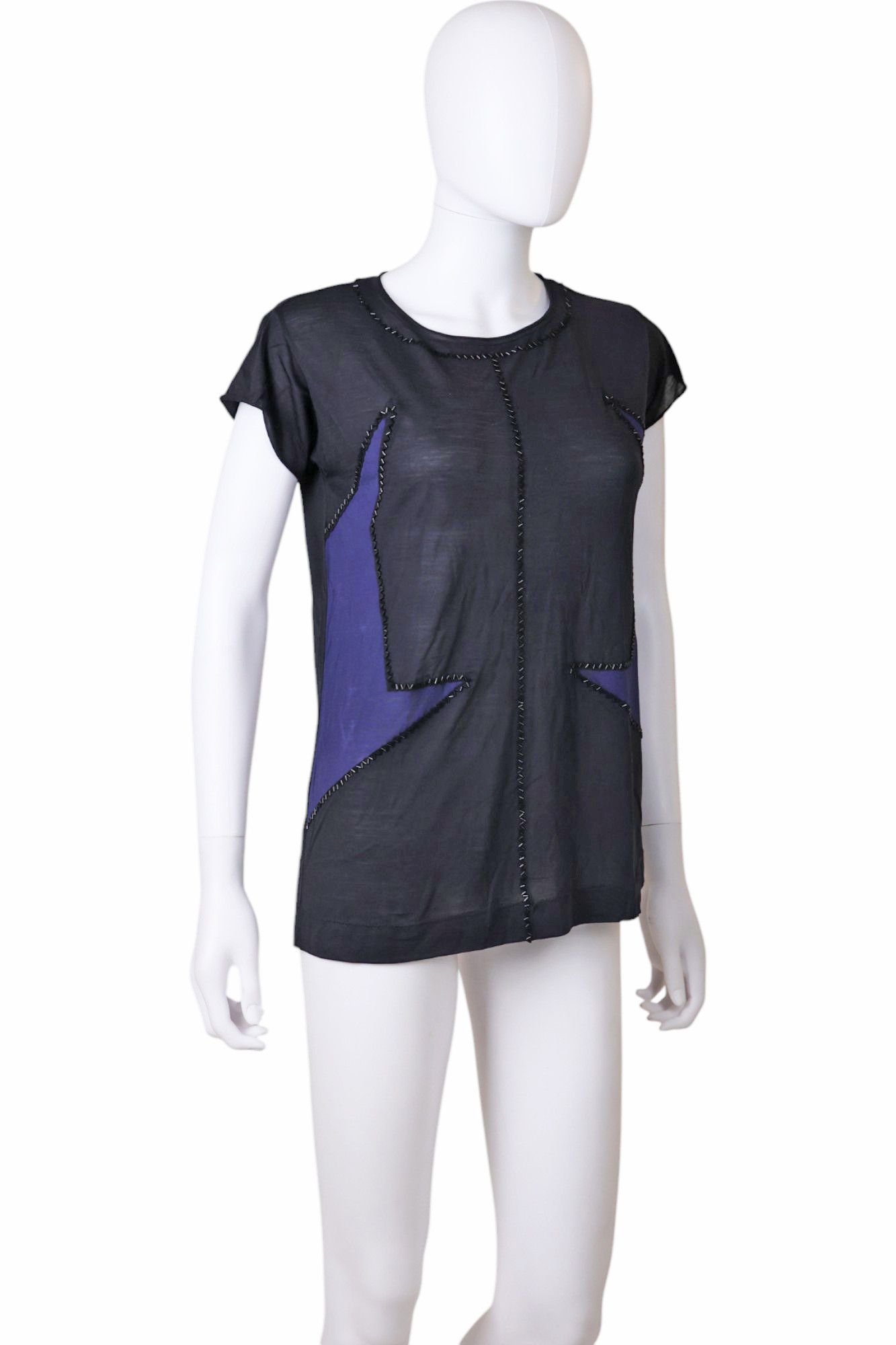 John Galliano Blue embellished tee Size M / US 6-8 / IT 42-44 - 2 Thumbnail