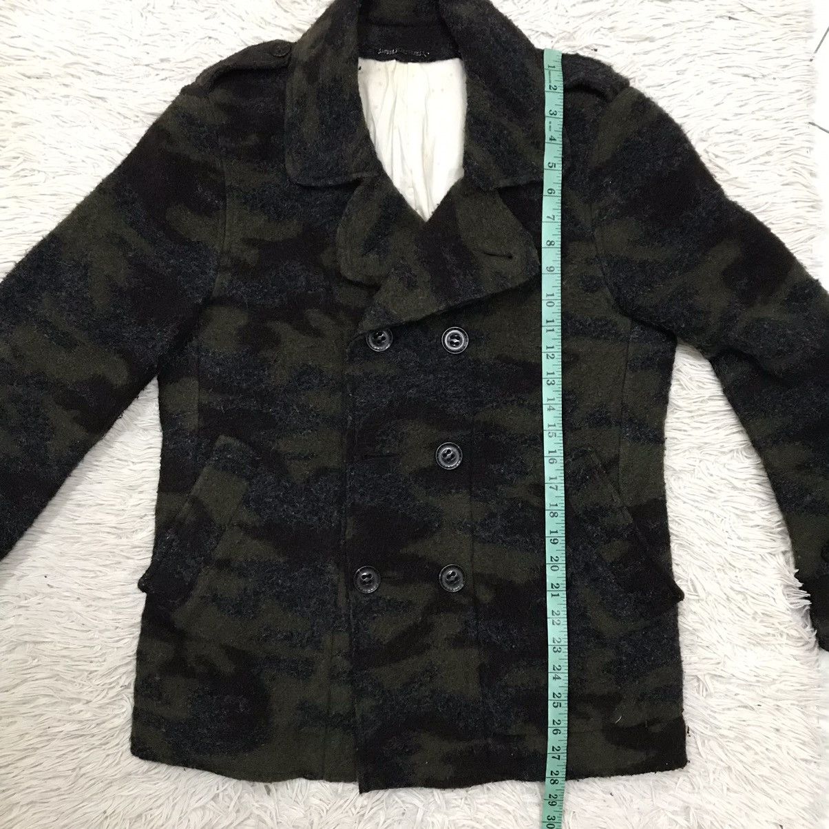 Japanese Brand × Vintage VINTAGE 291295 HOMME CAMO STYLE WOOL COAT JACKET Size US M / EU 48-50 / 2 - 16 Thumbnail