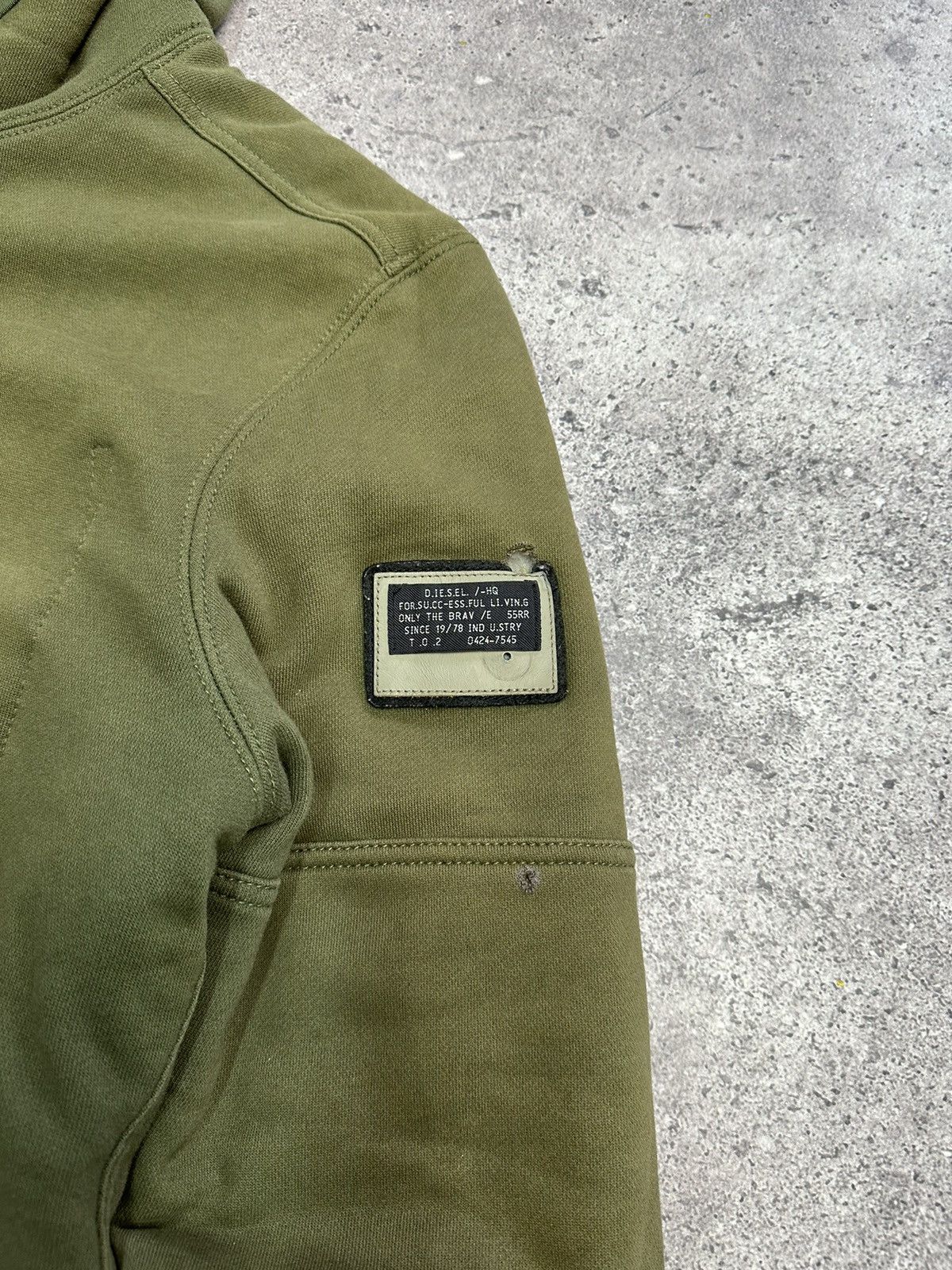 Diesel Vintage Diesel Y2K Archival Jacket Khaki Hooded Sherpa Faded Size US L / EU 52-54 / 3 - 10 Thumbnail