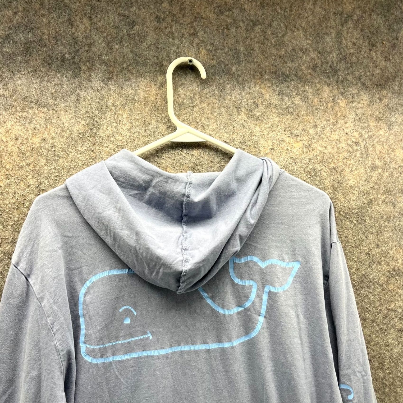 Vineyard Vines VINTAGE Vineyard Vines Sweater Hooded Pullover Large Blue Fleece Wool Cotton Logo Men's Regular Size L Size US L / EU 52-54 / 3 - 3 Thumbnail