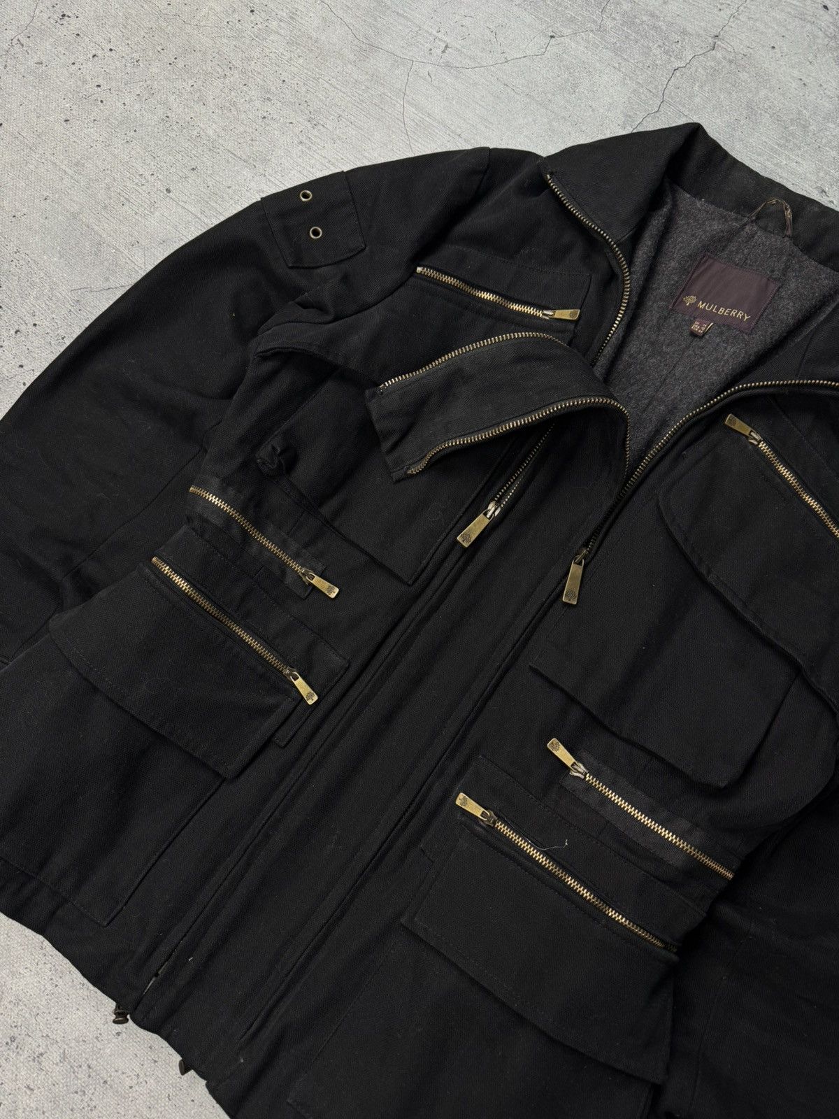 Mulberry Vintage 90’s Mulberry Multi Pocket Rick Owens Style Jacket Size L / US 10 / IT 46 - 9 Thumbnail