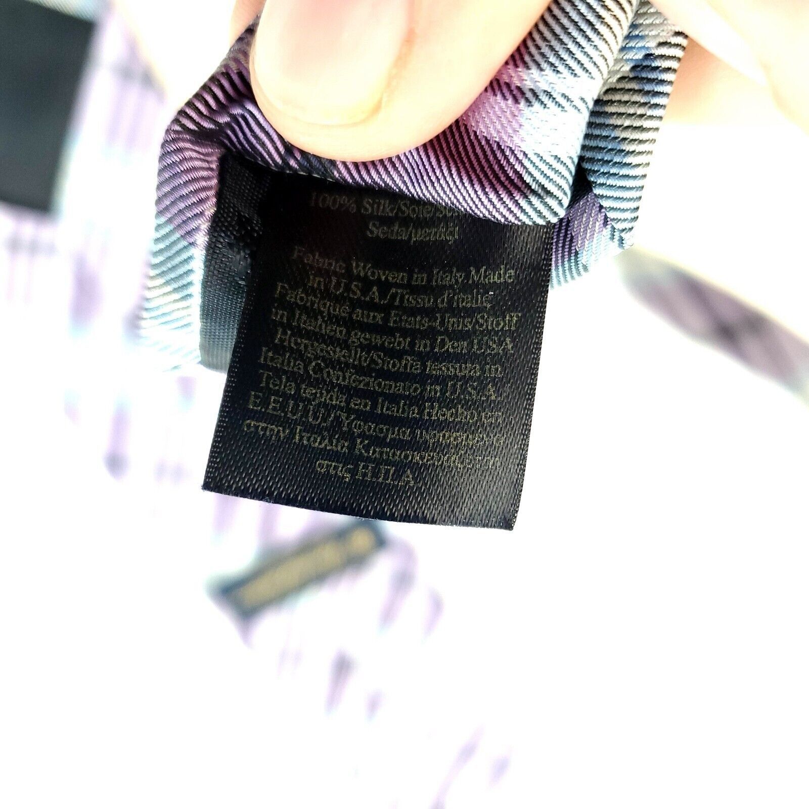 Brooks Brothers Brooks Brothers Makers And Merchants Purple Blue Plaid Silk Size ONE SIZE - 4 Thumbnail