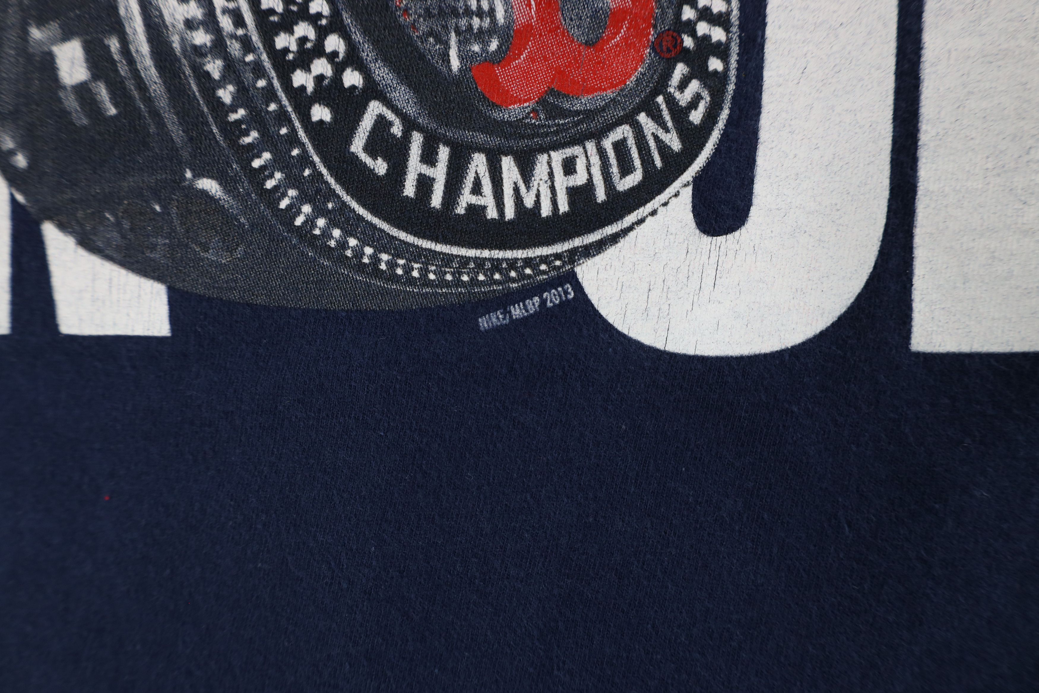 Nike × Vintage Vintage Y2K 2013 Nike Boston Red Sox Ring T-Shirt Blue Size US XXL / EU 58 / 5 - 6 Thumbnail