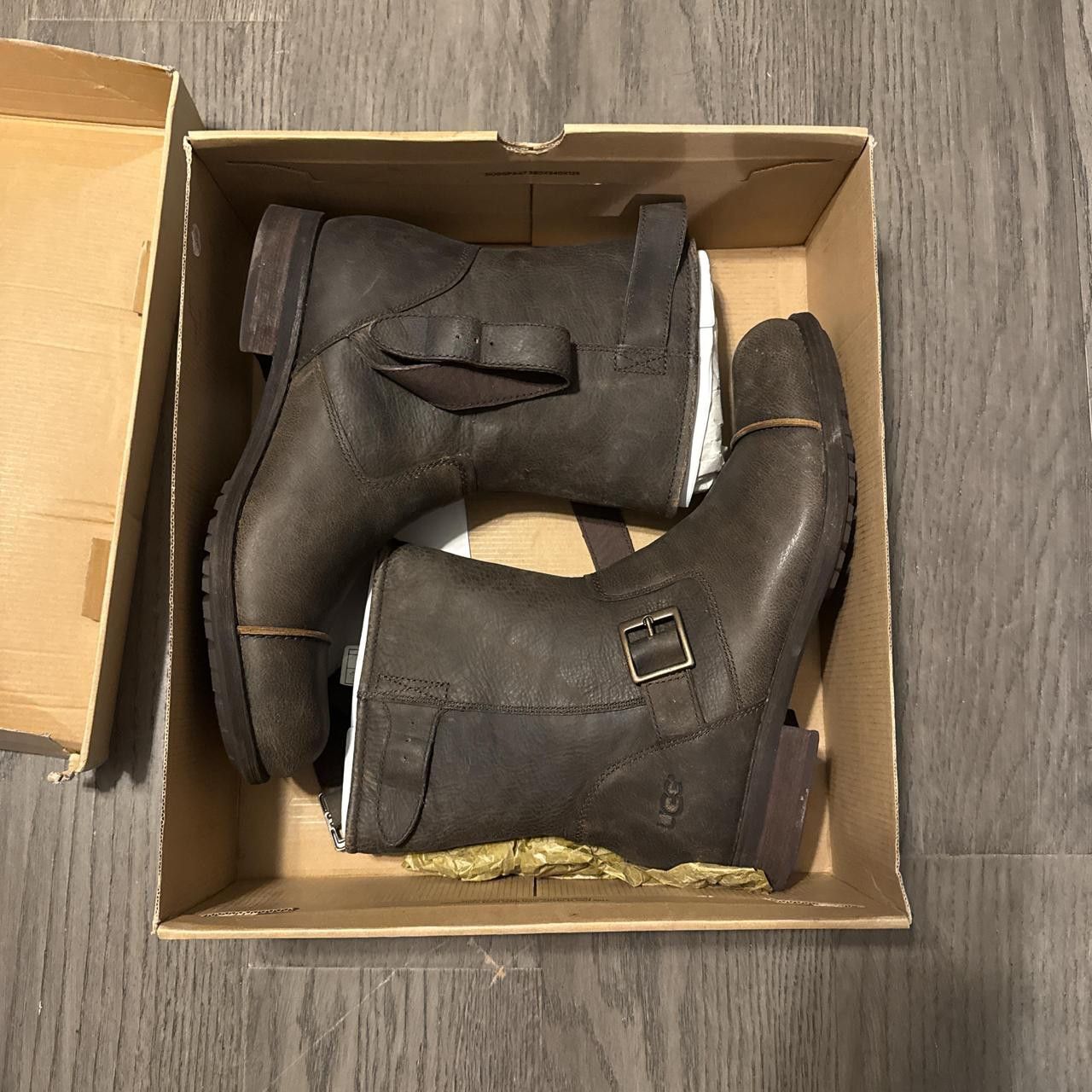 Ugg UGG Men's Lancing boots in brown leather | New Authentic Size US 11 / EU 44 - 3 Thumbnail