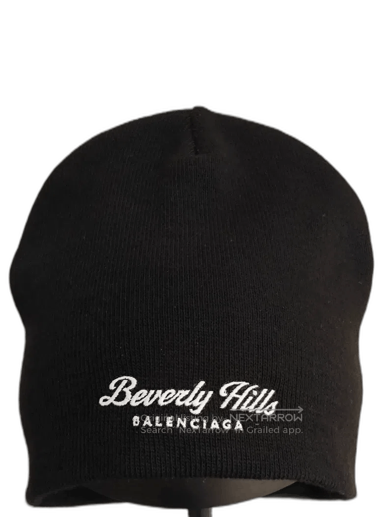 Balenciaga Balenciaga Beverly Hills Black Beanie | Grailed