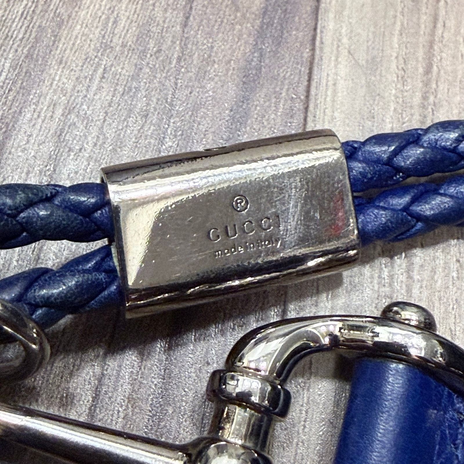 Gucci Gucci Blue Microguccissima Leather Horsebit Wristlet Pouch Size ONE SIZE - 8 Thumbnail