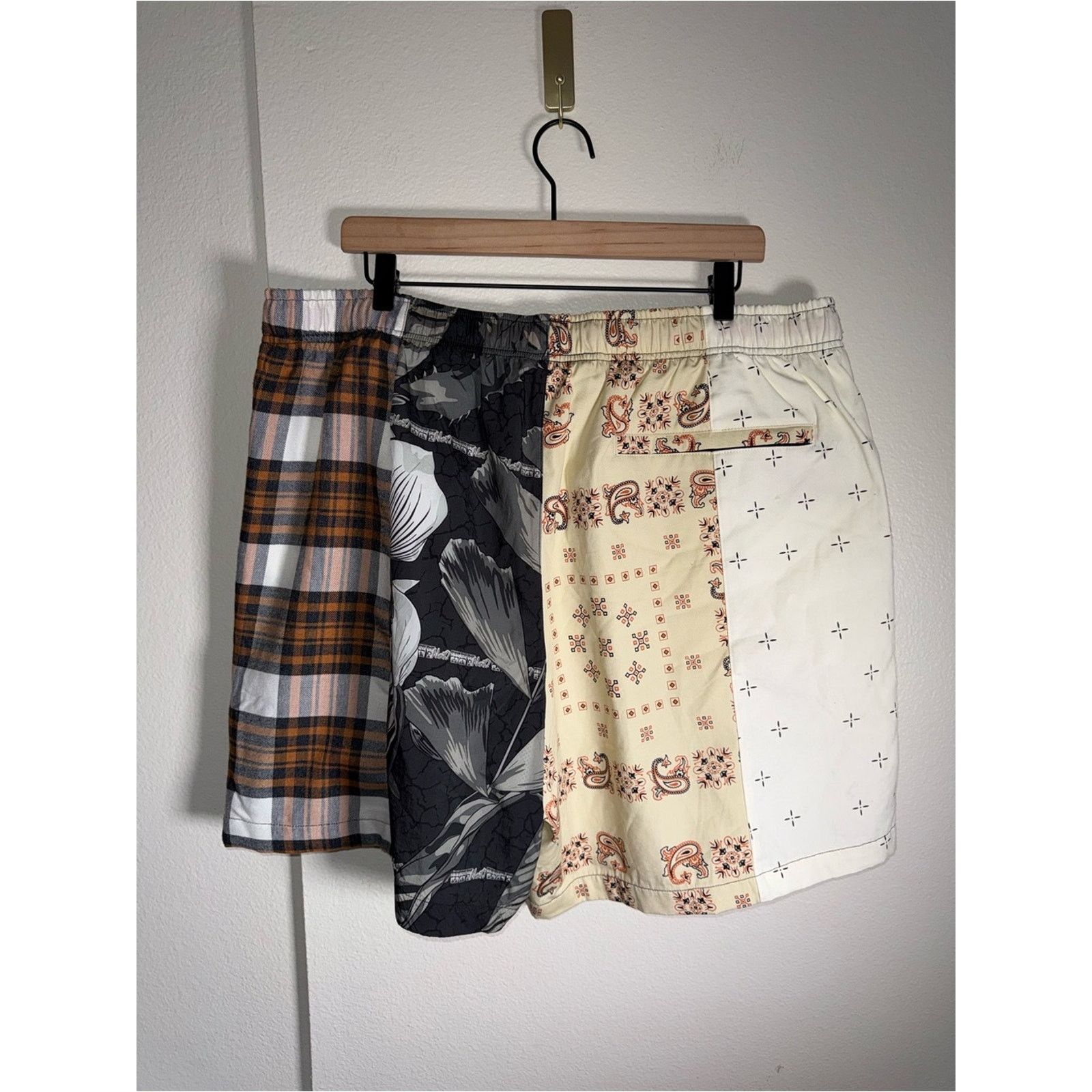 Nike AIR JORDAN Cashew Plaid Streetwear Patchwork Shorts XXL Size US 44 / EU 60 - 4 Thumbnail