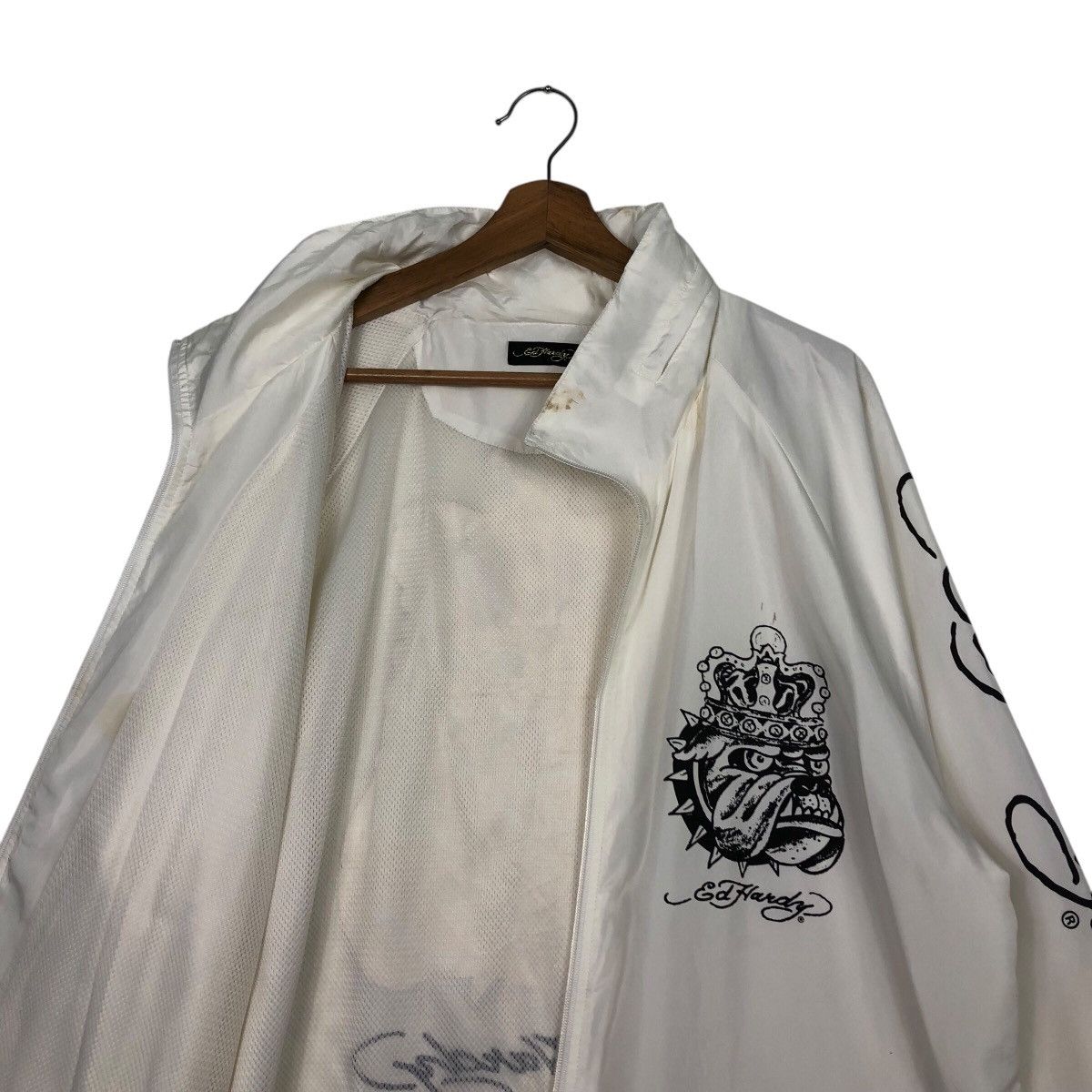 Japanese Brand 📌Vintage Zipper Jacket Ed Hardy Big Logo Design Embroidered Size US XL / EU 56 / 4 - 13 Thumbnail