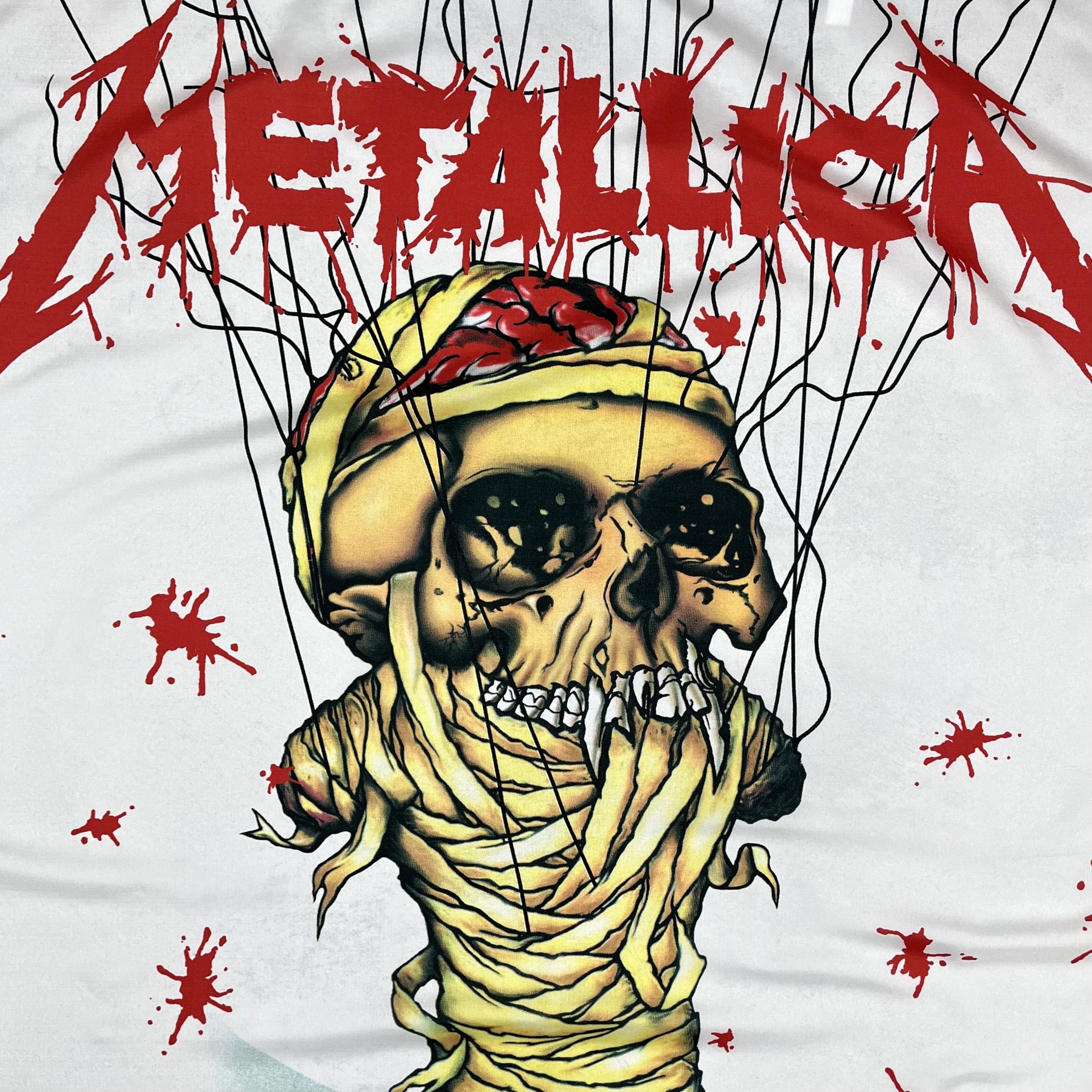Band Tees Vintage Metallica Pushead Rock Flag Poster Tapestry 2000’s Size ONE SIZE - 4 Thumbnail