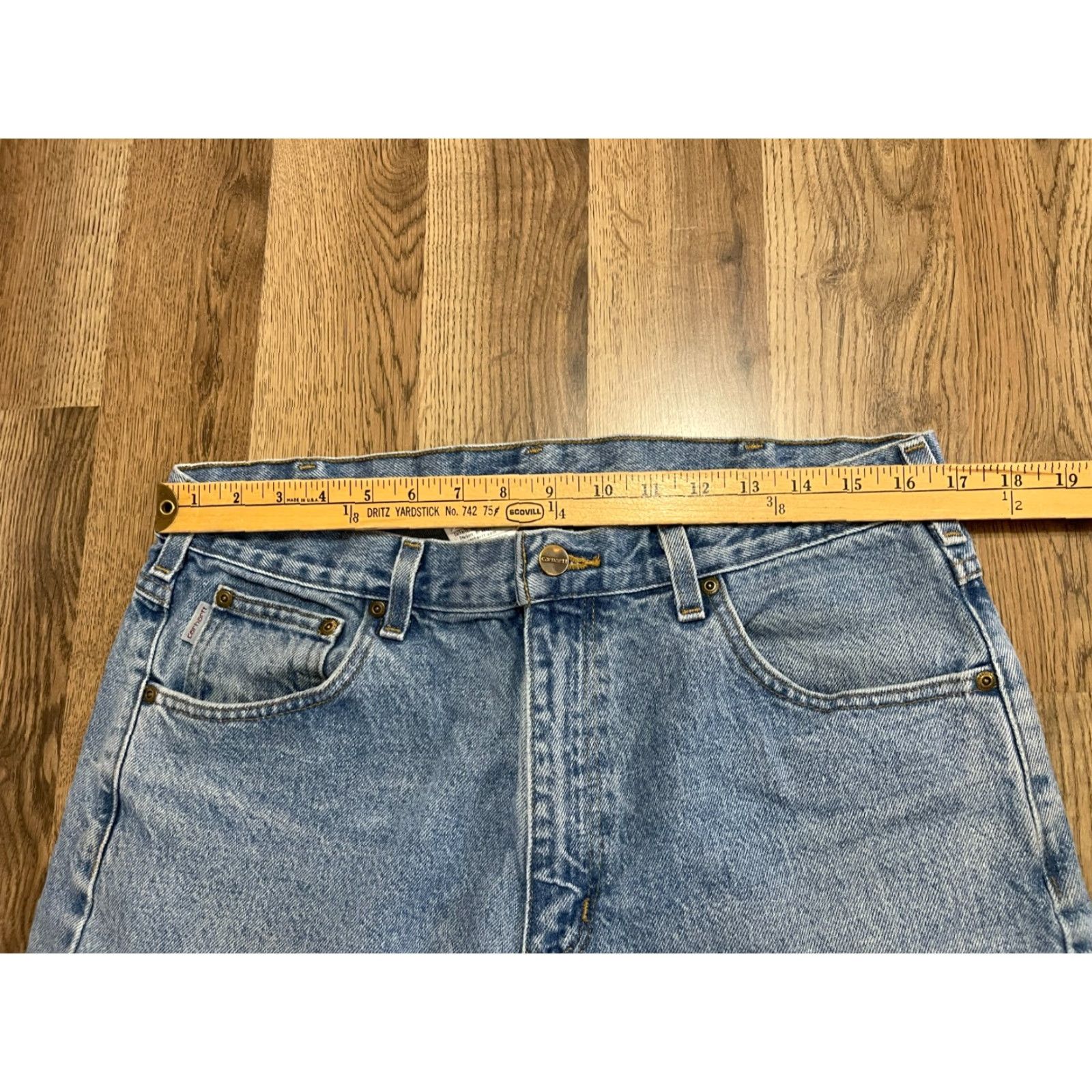 Carhartt Carhartt Jeans Men's 36x30 Blue Denim Traditional Fit Straight Leg Regular All Seasons Size US 36 / EU 52 - 5 Thumbnail