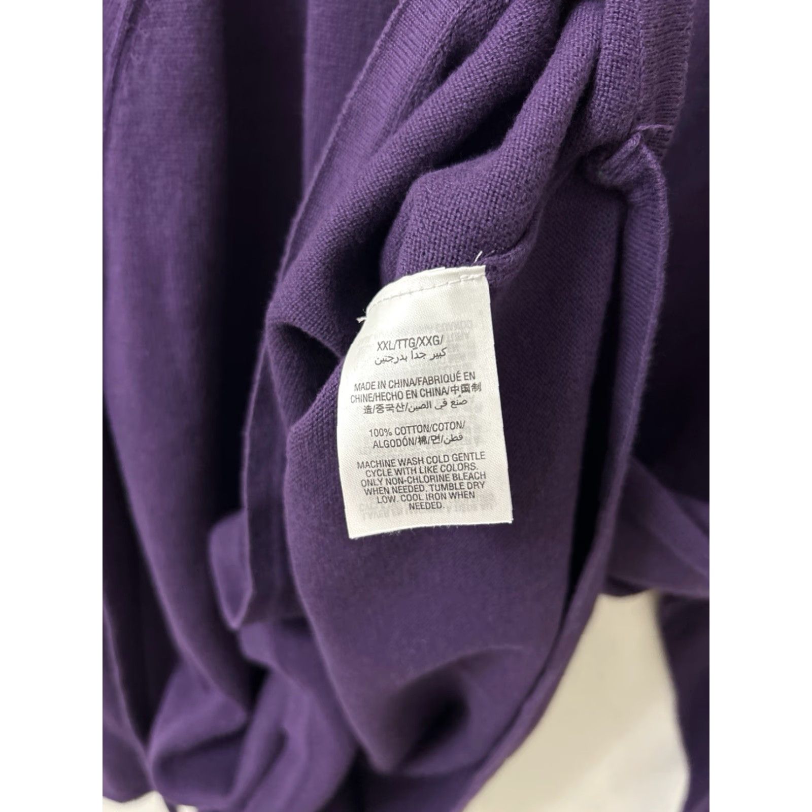 Vintage VINTAGE Karen Scott Sweater Womens 2XL Purple Dynasty Crew Neck Knit Cotton NWT Raglan Long Sleeve Pullover Curve Hem Casual Shirt Size XXL / US 16-18 / IT 52-54 - 6 Thumbnail
