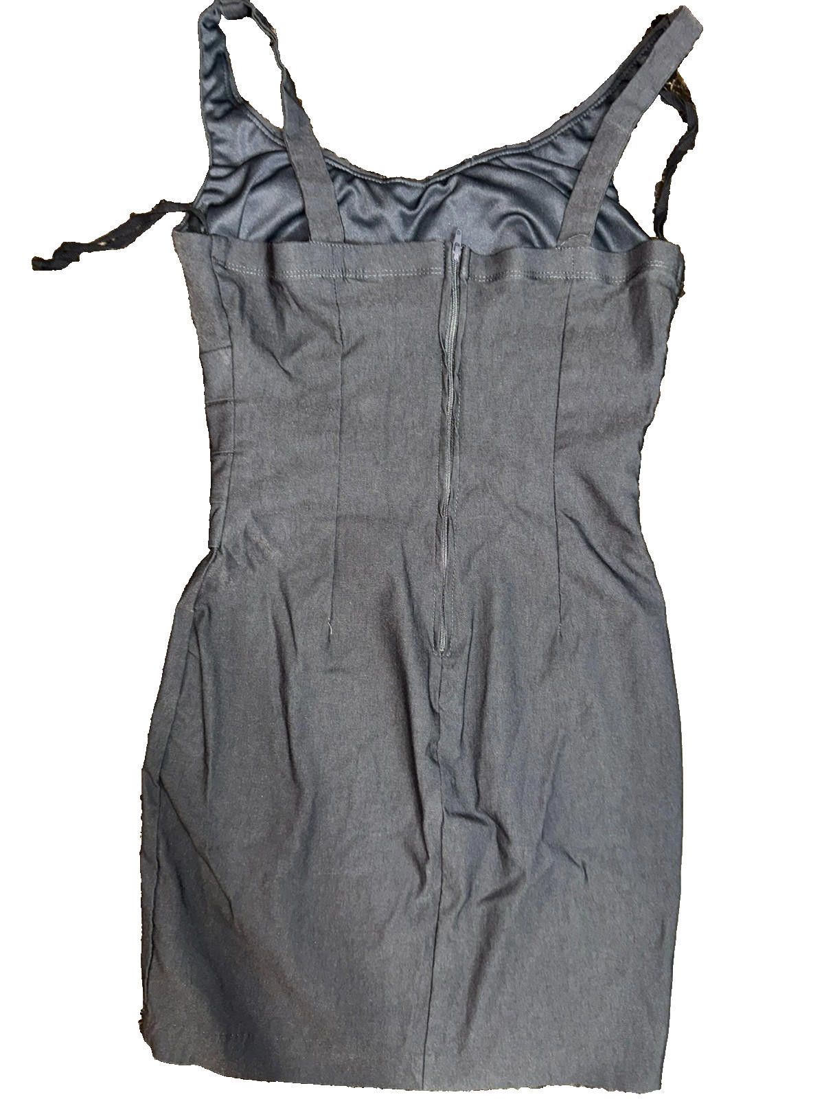 Designer Frederick’s of Hollywood Gray Sleeveless Dress Size 12 Y2K Size XL / US 12-14 / IT 48-50 - 4 Thumbnail