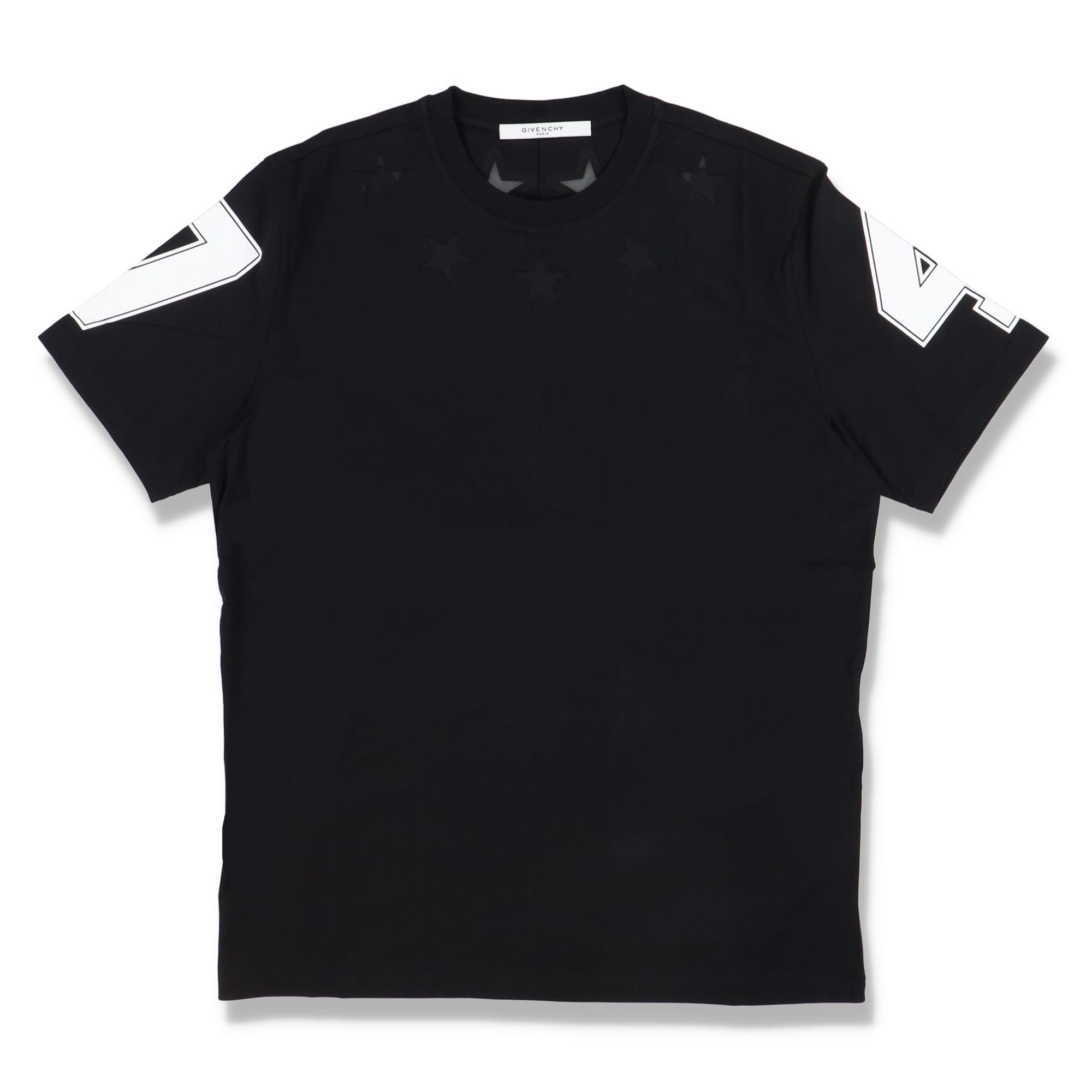 image of Givenchy Black 74 Silk Mesh Stars T-Shirt, Men's (Size Small)