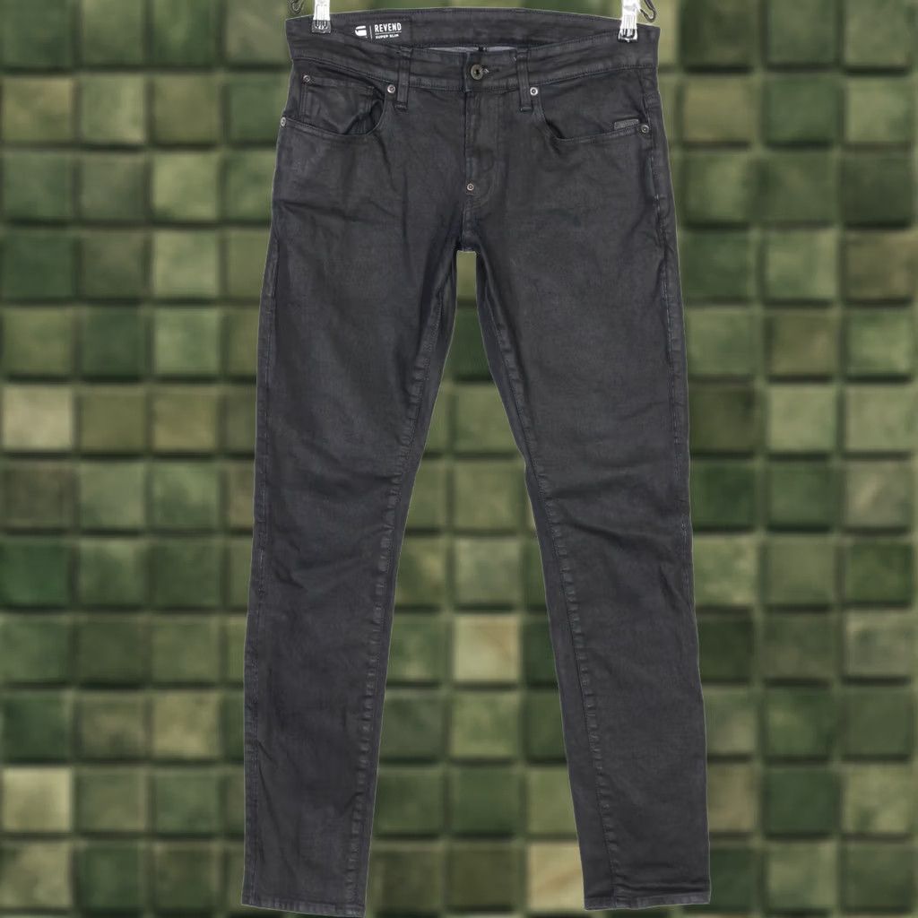 G-Star G-STAR REVEND SUPER SLIM Jeans Men W31 L32 DZ1273 Dark Blue Denim Stretch Skinny 31 Inseam Size US 31 - 1 Thumbnail
