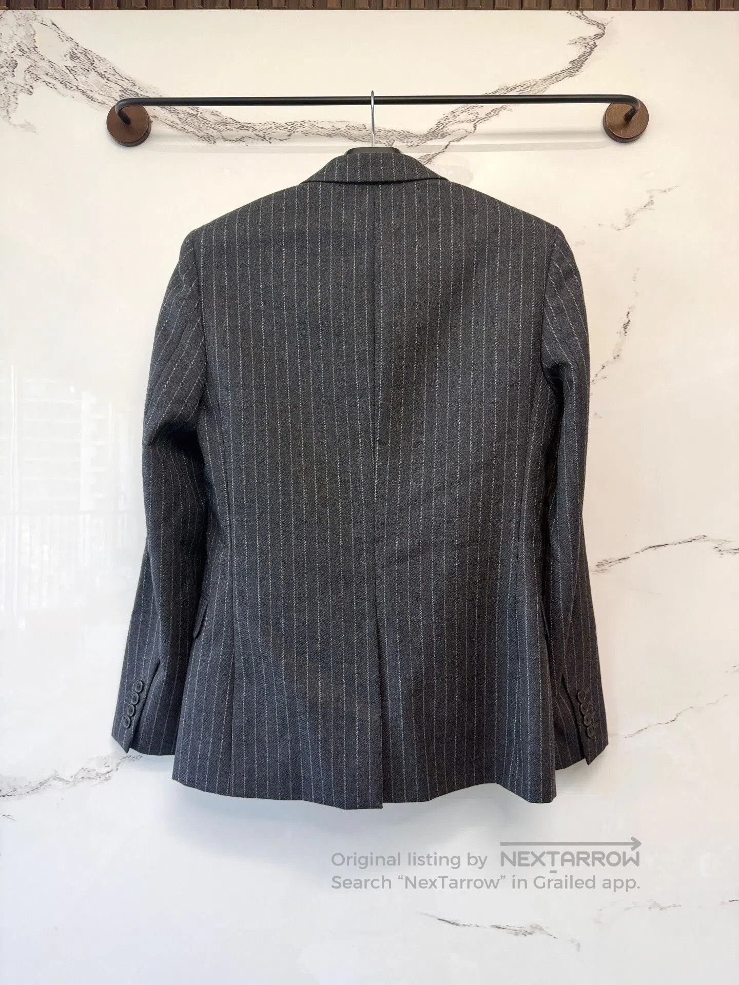 Yves Saint Laurent saint laurent striped wool suit jacket. Size US L / EU 52-54 / 3 - 3 Thumbnail