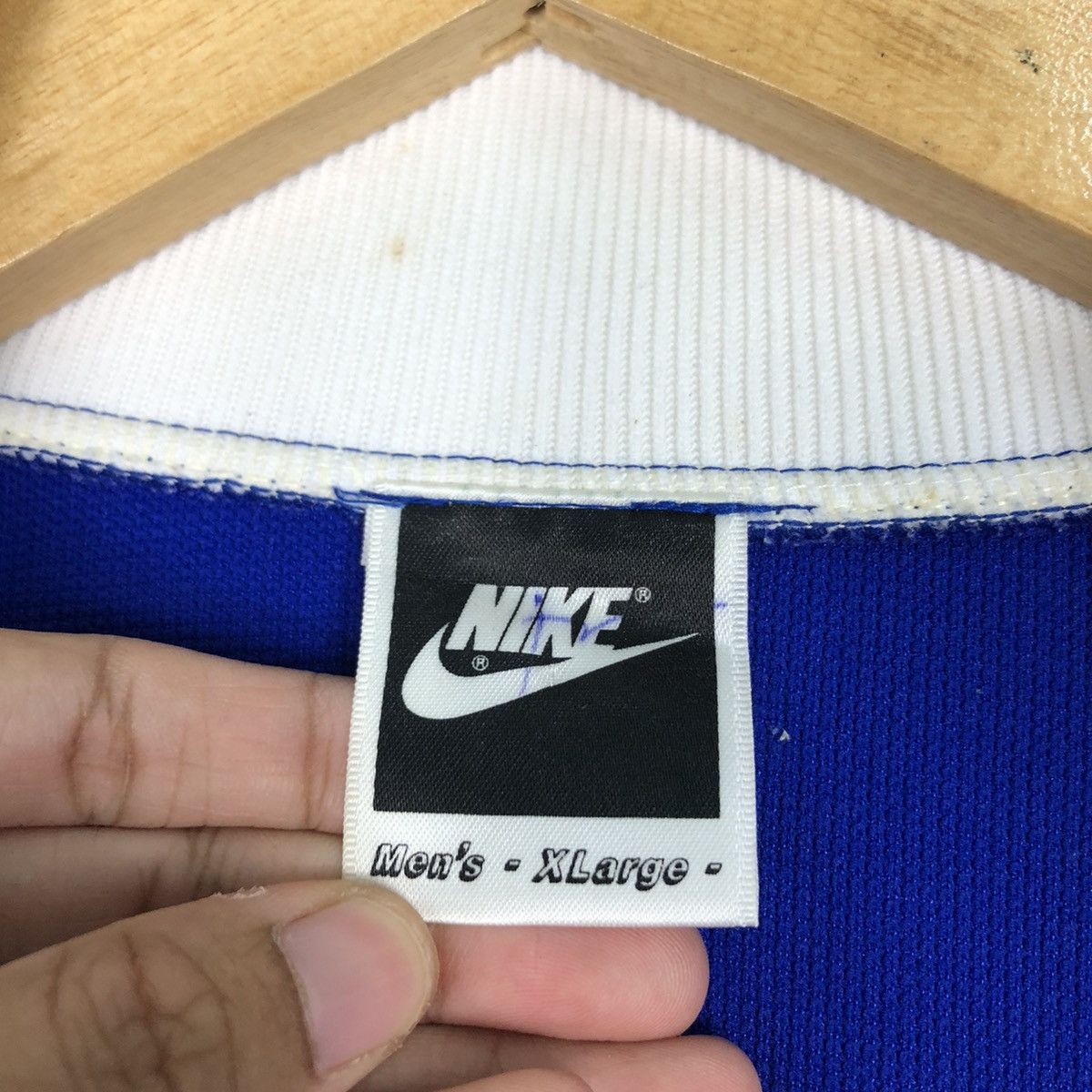 Japanese Brand × Nike × Vintage Vintage Nike Black Tag Blue Sweater Jacket Japan Production Size US M / EU 48-50 / 2 - 17 Thumbnail