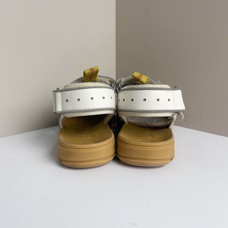 Gucci Gucci Leather Velcro Sandals in Silver White Size US 6.5 / EU 39-40 - 3 Thumbnail