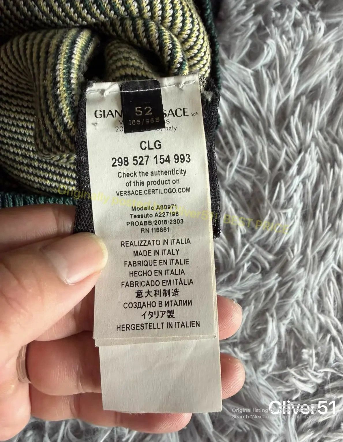 Versace Versace Mainline Medusa Check Sweater JJJJ13/2609 Size US L / EU 52-54 / 3 - 4 Thumbnail