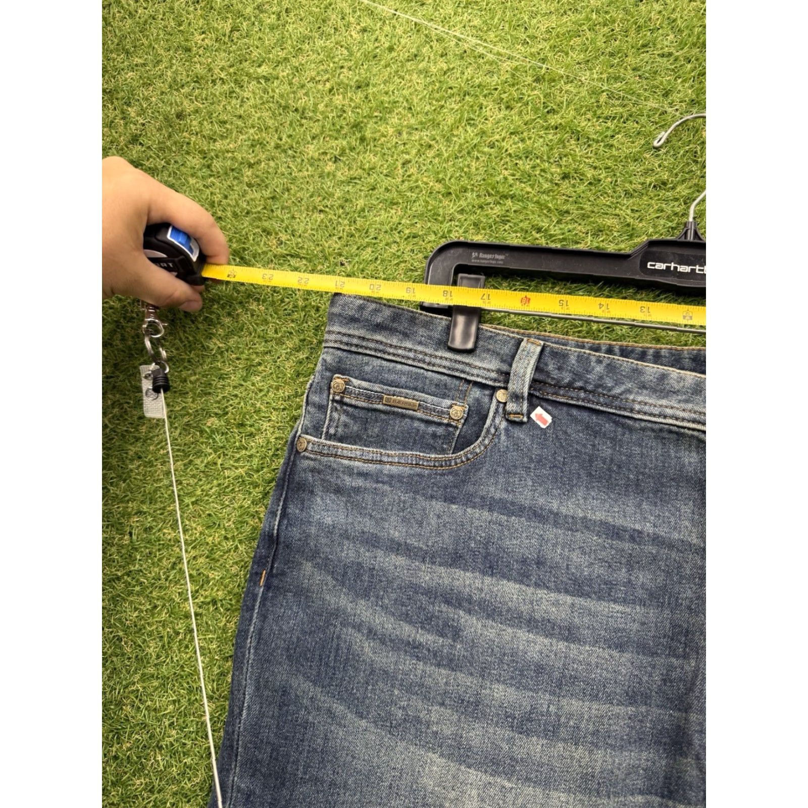 Skin VINTAGE Baer Skin Jeans Men's 44 Waist Casual Slim Straight Denim Stretch Logo 90s Blue Size US 44 / EU 60 - 4 Thumbnail