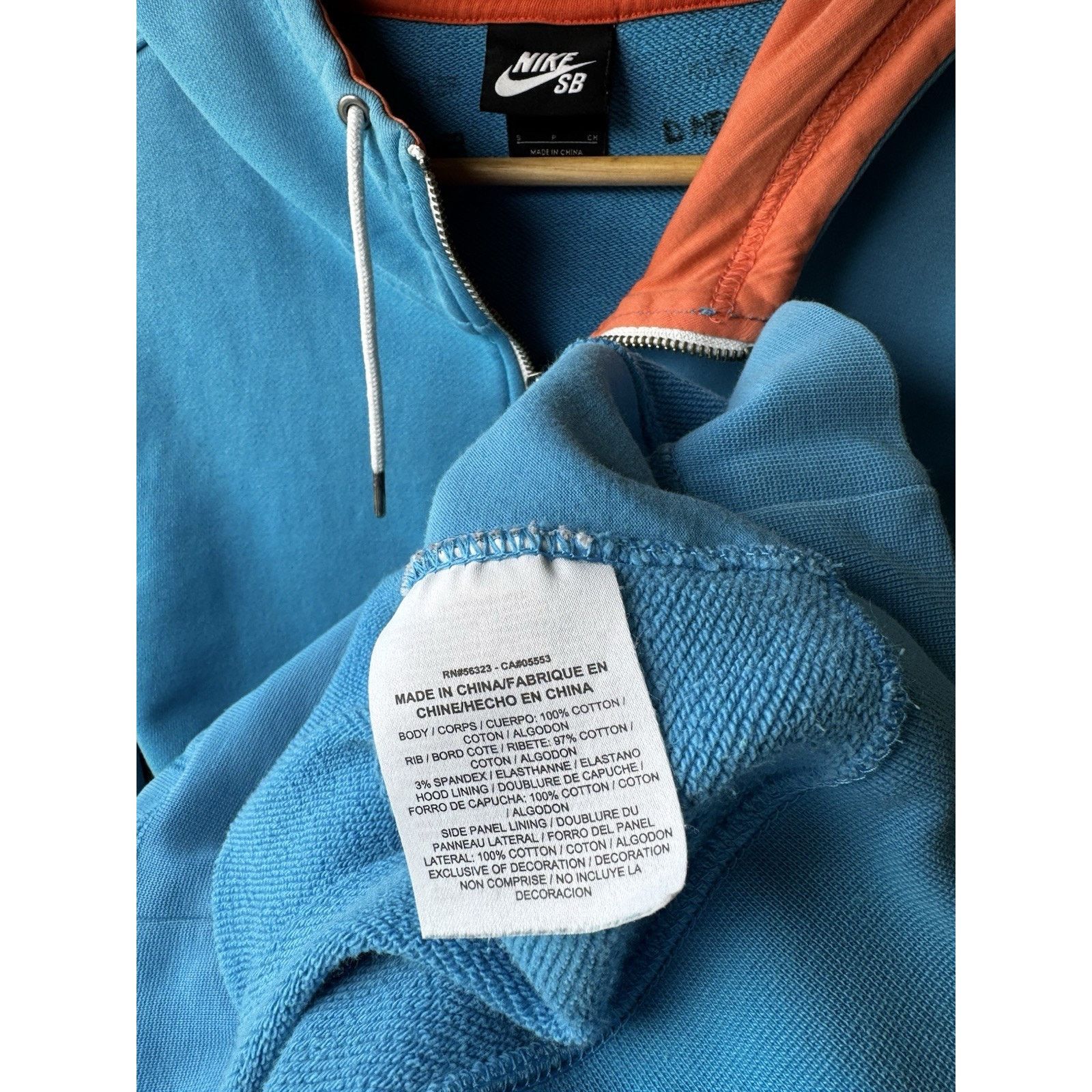 Nike Y2K Nike SB Full Zip Hoodie | Blue & Orange Skateboarding SM Size US S / EU 44-46 / 1 - 7 Thumbnail
