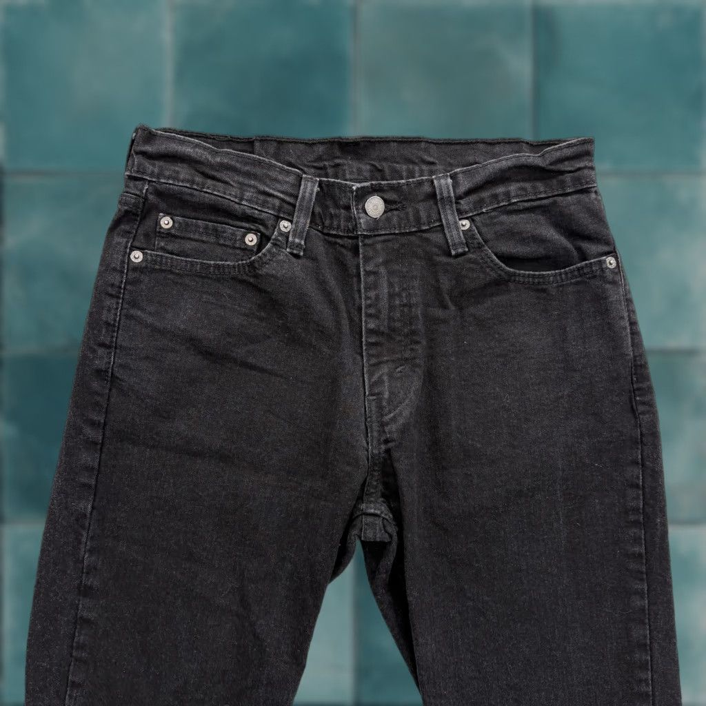 Levi's Levis 511 Jeans Mens 33x28 Black Charcoal Wash Slim Straight Stretch Denim Pants Slim Size US 33 - 1 Thumbnail