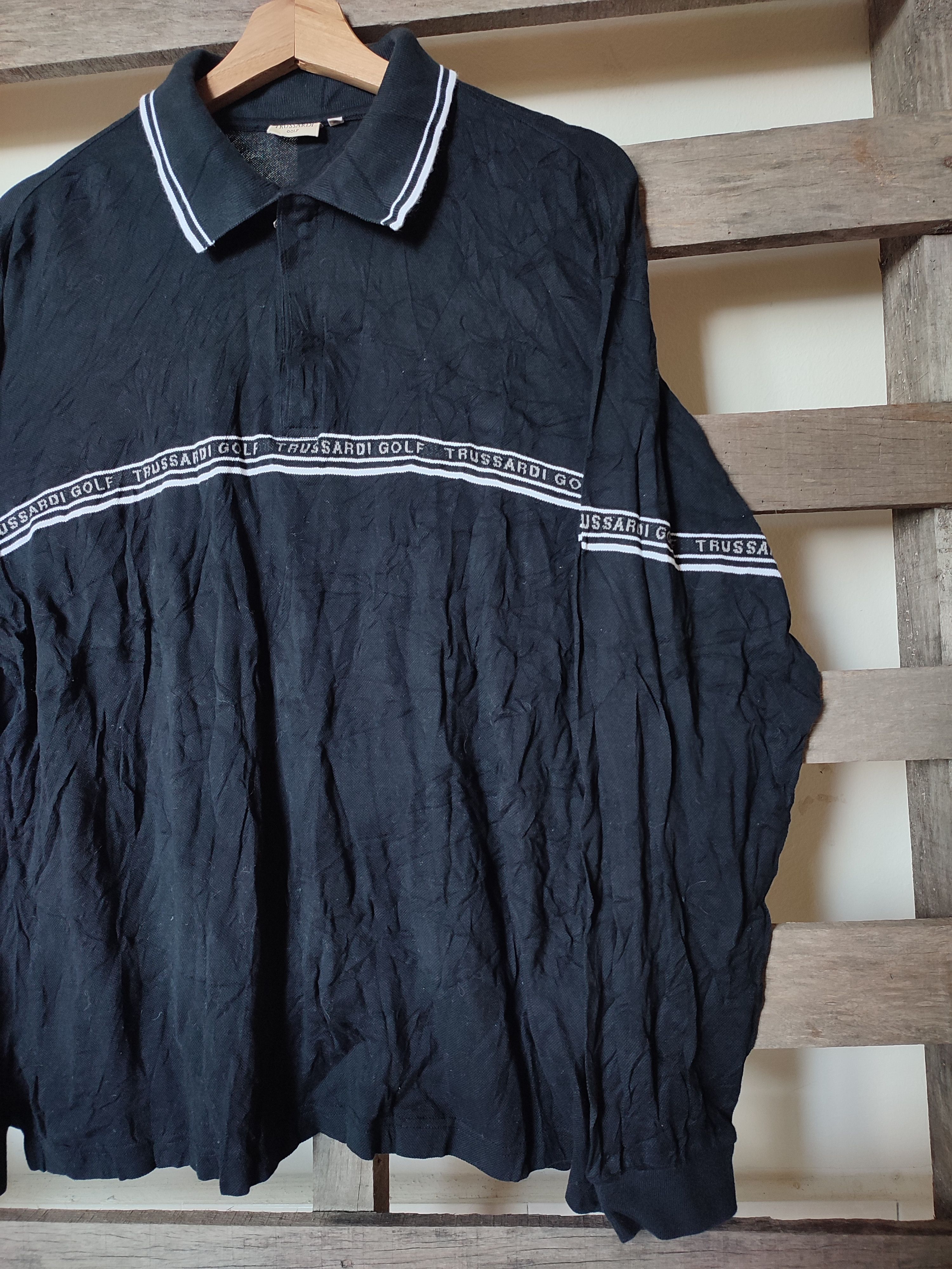 Trussardi Long Sleeve Trussardi Half Zipper Vintage Size US L / EU 52-54 / 3 - 2 Thumbnail