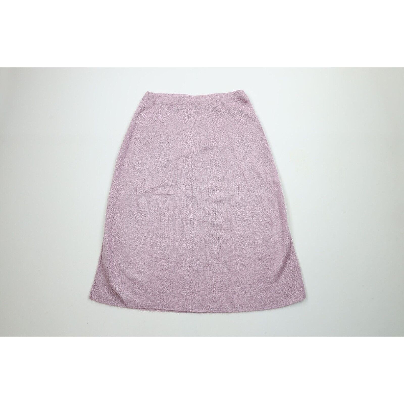 Vintage Vintage 70s Streetwear Blank Knit Skirt Lilac Purple Size 28" / US 6 / IT 42 - 1 Thumbnail