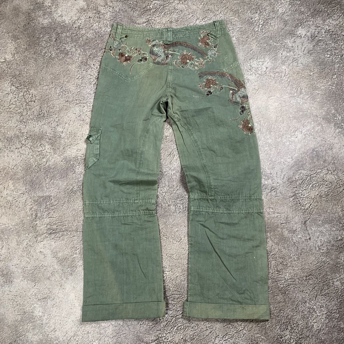 Vintage Vintage 90s Japanese Baggy Cargo Pants Flared Parachute 30 Size 30" / US 8 / IT 44 - 7 Thumbnail