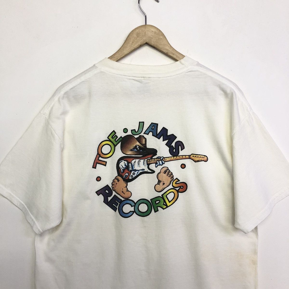 Band Tees × Vintage Vintage Toe. Jams Records Music record Backhiitt Tshirt Size US L / EU 52-54 / 3 - 3 Thumbnail