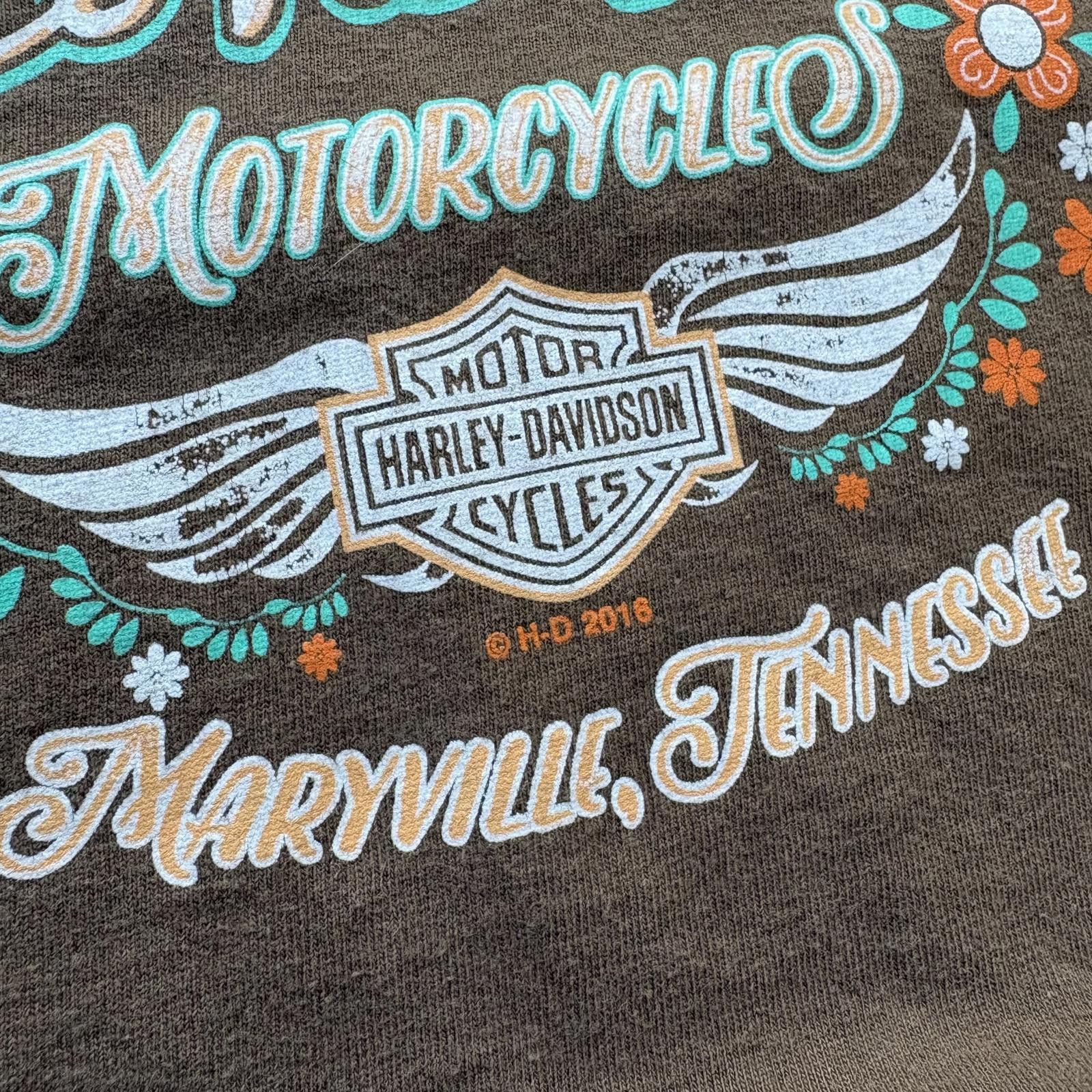 Harley Davidson Vintage Y2K Floral Harley Davidson Smoky Mountain Shirt Size M / US 6-8 / IT 42-44 - 7 Thumbnail