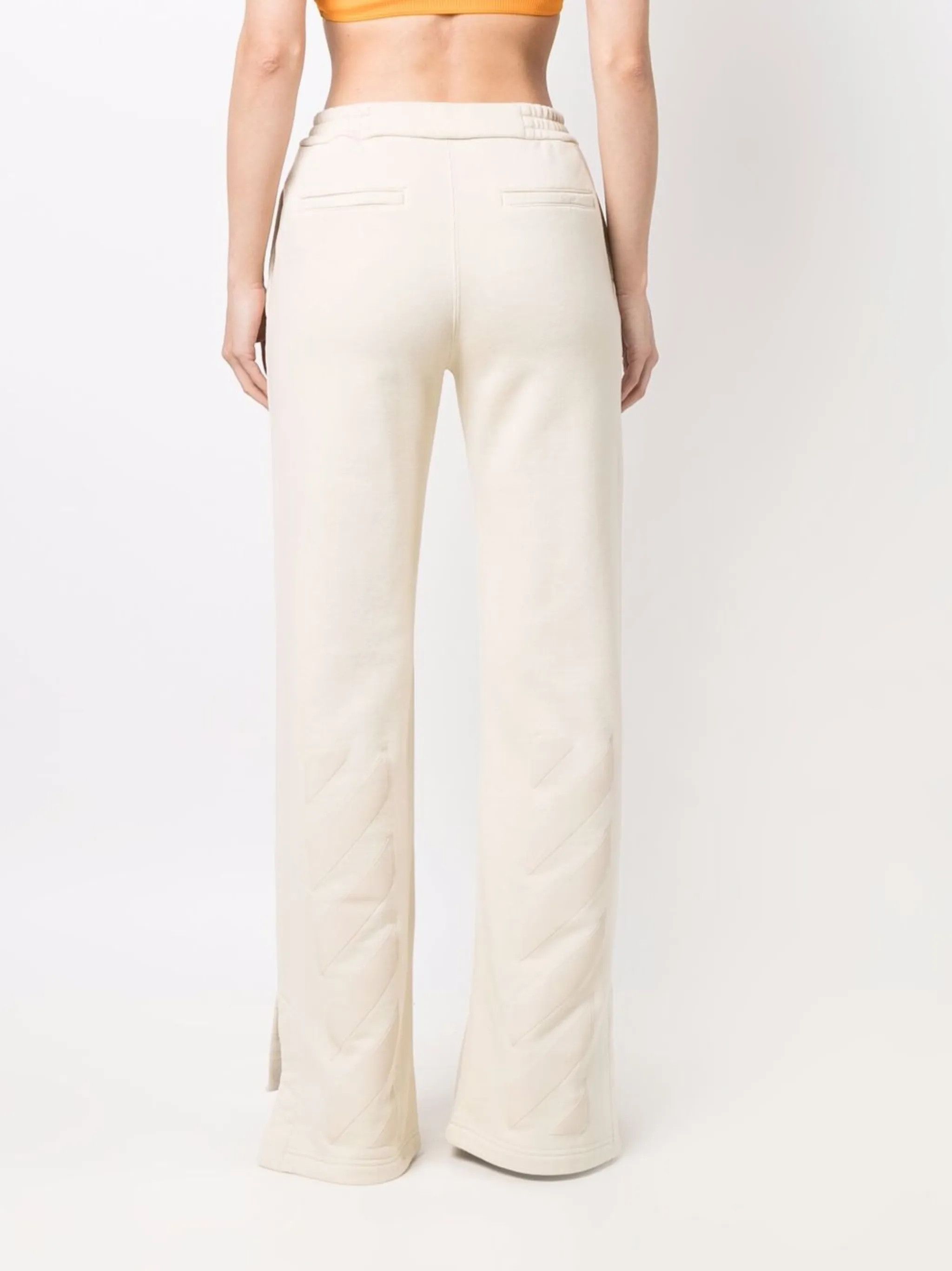 o1gr1nt0125 Diag Tapered Sweatpant in Off White