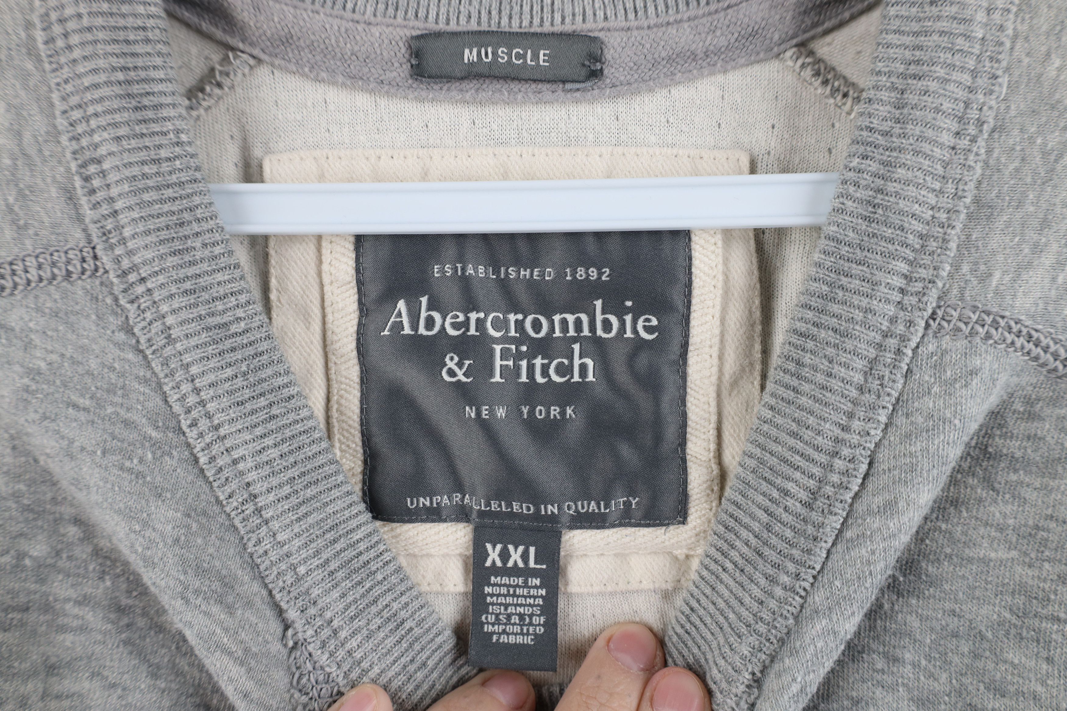 Abercrombie & Fitch × Vintage Vintage Abercrombie & Fitch Spell Long Sleeve T-Shirt Gray Size US XXL / EU 58 / 5 - 7 Thumbnail